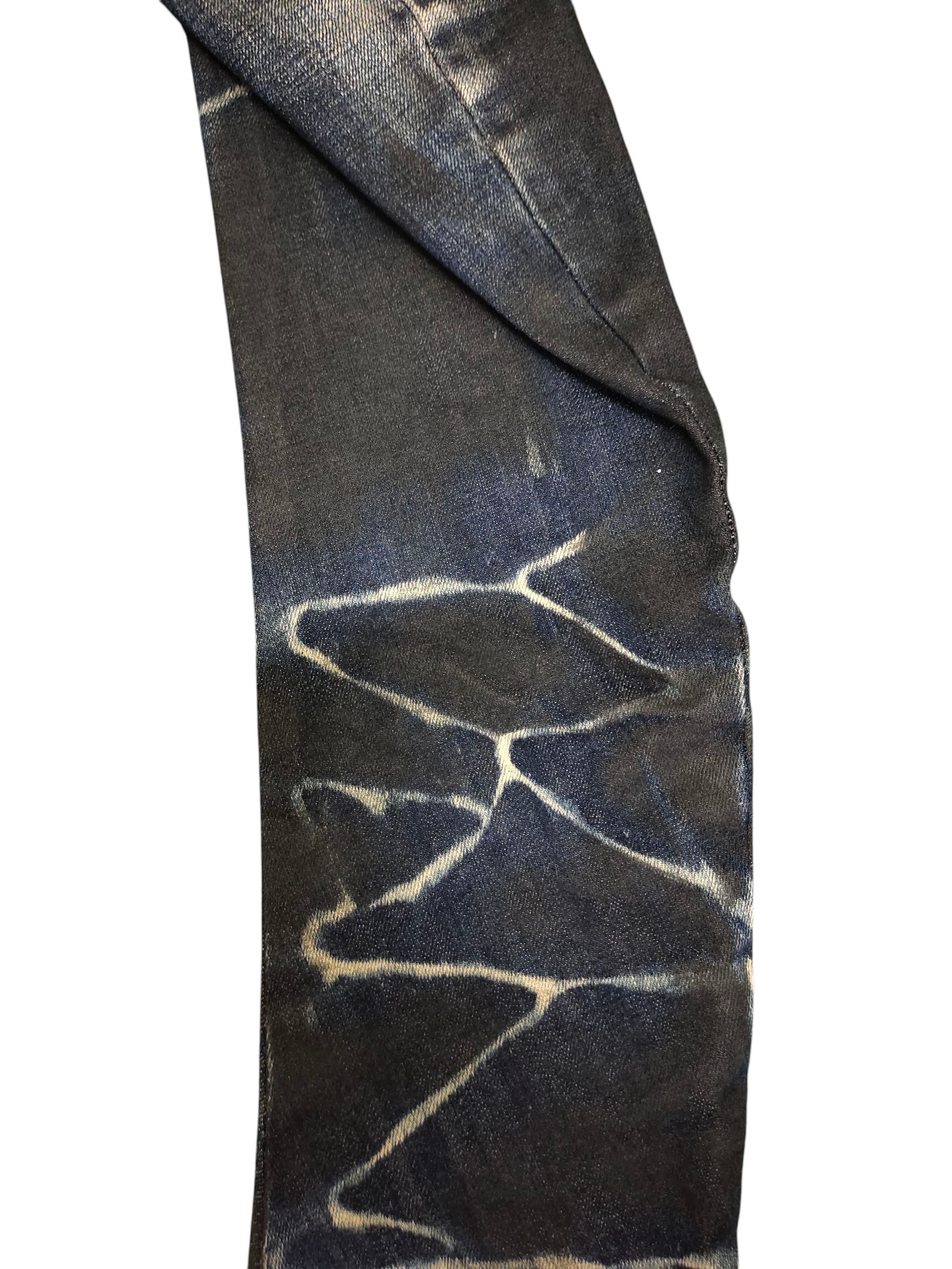 BUFFALO BOBS Buffalo Bobs Japan Clawmark Distress Waxed Long Denim Jeans Size US 30 / EU 46 - 3 Thumbnail