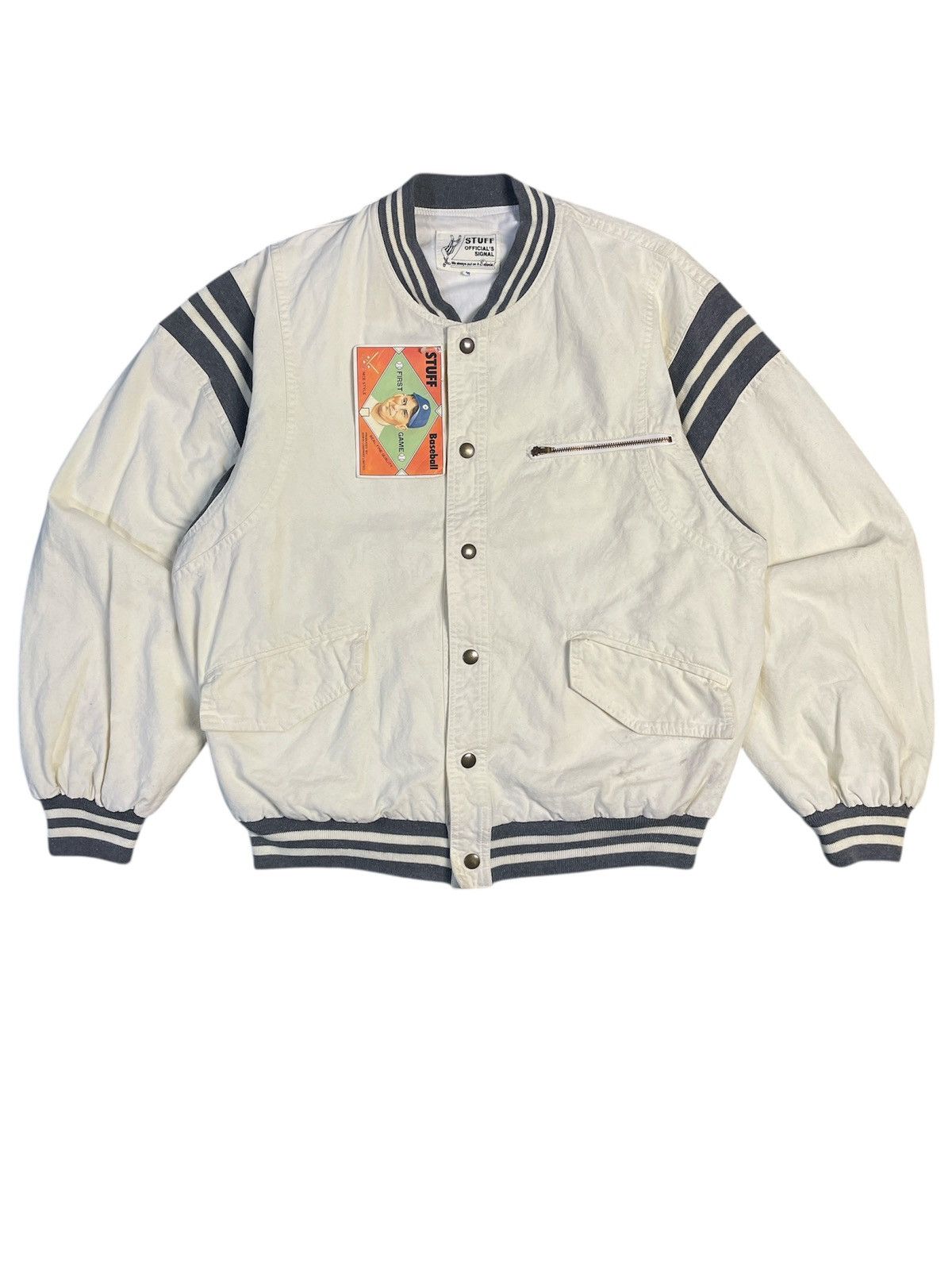 Japanese Brand Vintage Edwin Stuff “First Game” Baseball Varsity Jacket Size US M / EU 48-50 / 2 - 2 Thumbnail