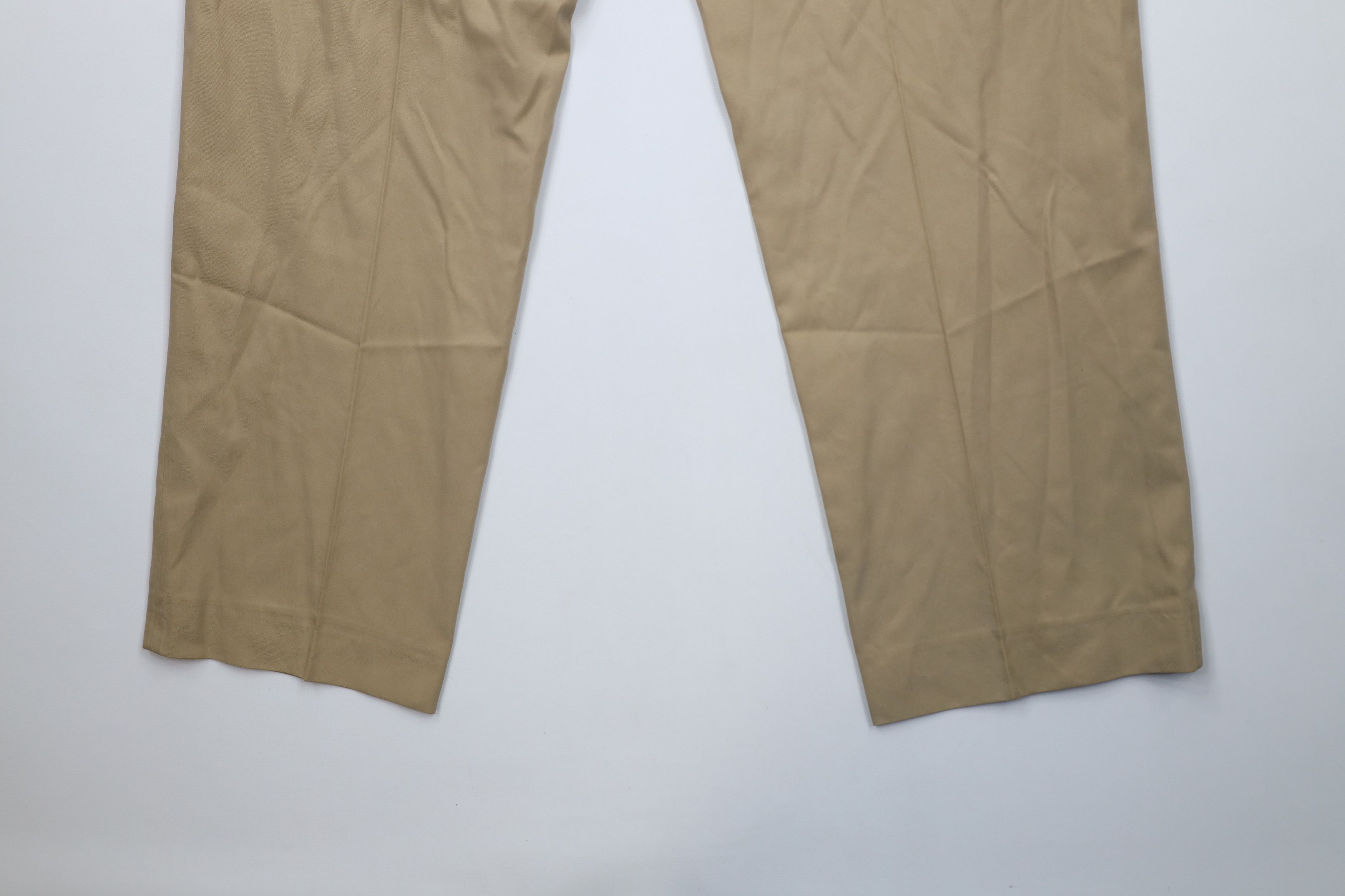 Ralph Lauren × Vintage Vintage 90s Ralph Lauren Blend Wide Leg Chino Pants Beige Size US 36 / EU 52 - 13 Thumbnail