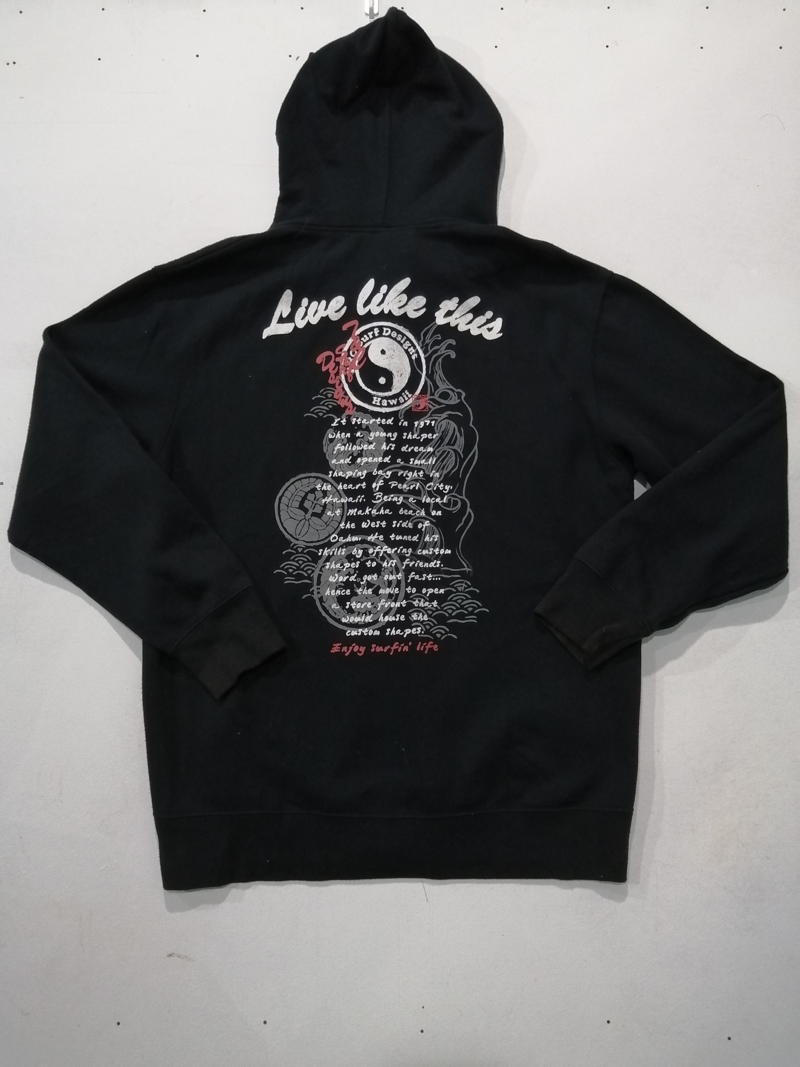 Designer Vtg T&C Surf Design Hawaii Big Logo Zipper Hoodie Sweater Size US L / EU 52-54 / 3 - 7 Thumbnail