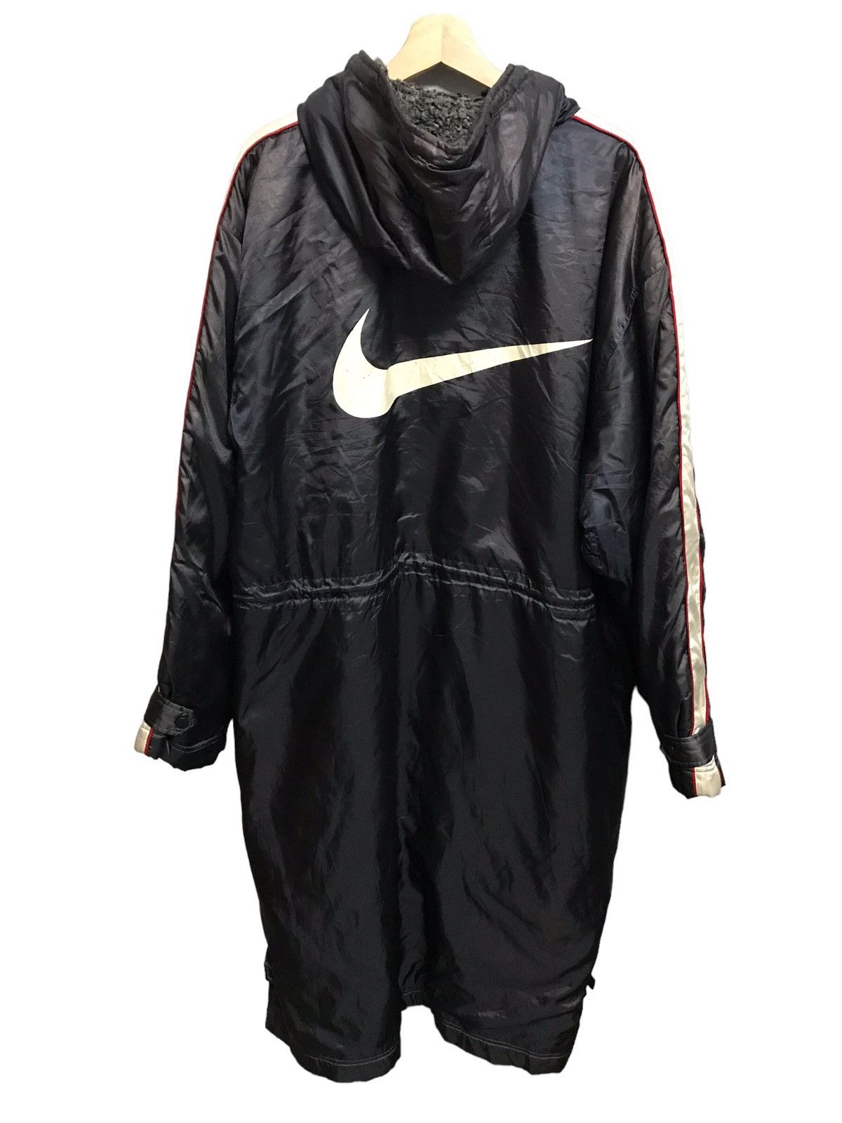 Nike × Vintage Vintage 90's Nike Long Coat/Jacket Nike Big Swoosh Logo Size US XL / EU 56 / 4 - 1 Thumbnail
