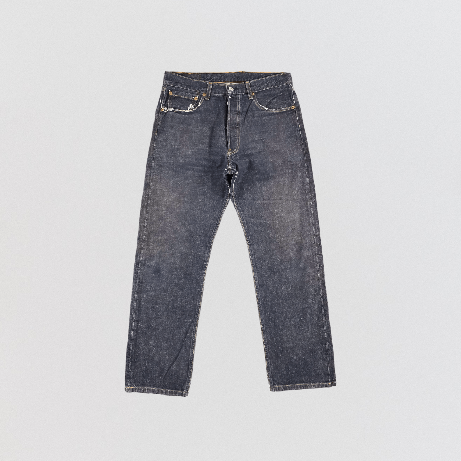 Levi's × Vintage Vintage 90s Distress Levis 501 Jeans-JM1552 Size US 32 / EU 48 - 1 Thumbnail