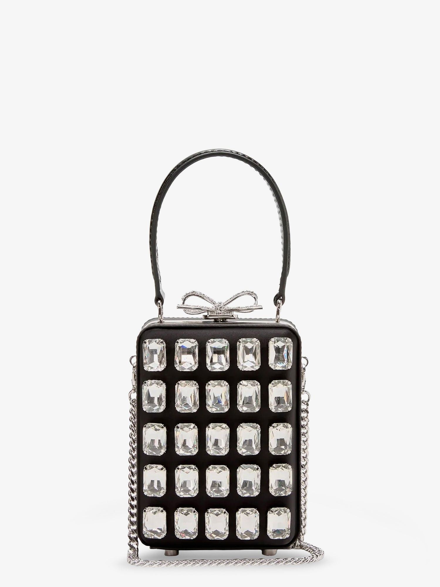 Self-Portrait Satin Shoulder Bag With Crystals Size ONE SIZE - 1 Thumbnail