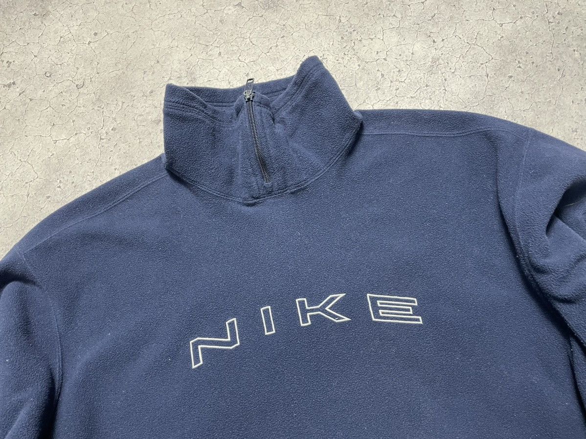 Nike Vintage Nike Big Logo Swoosh Rare Fleece 1/3 Zip Sweatshirt Size US L / EU 52-54 / 3 - 8 Thumbnail