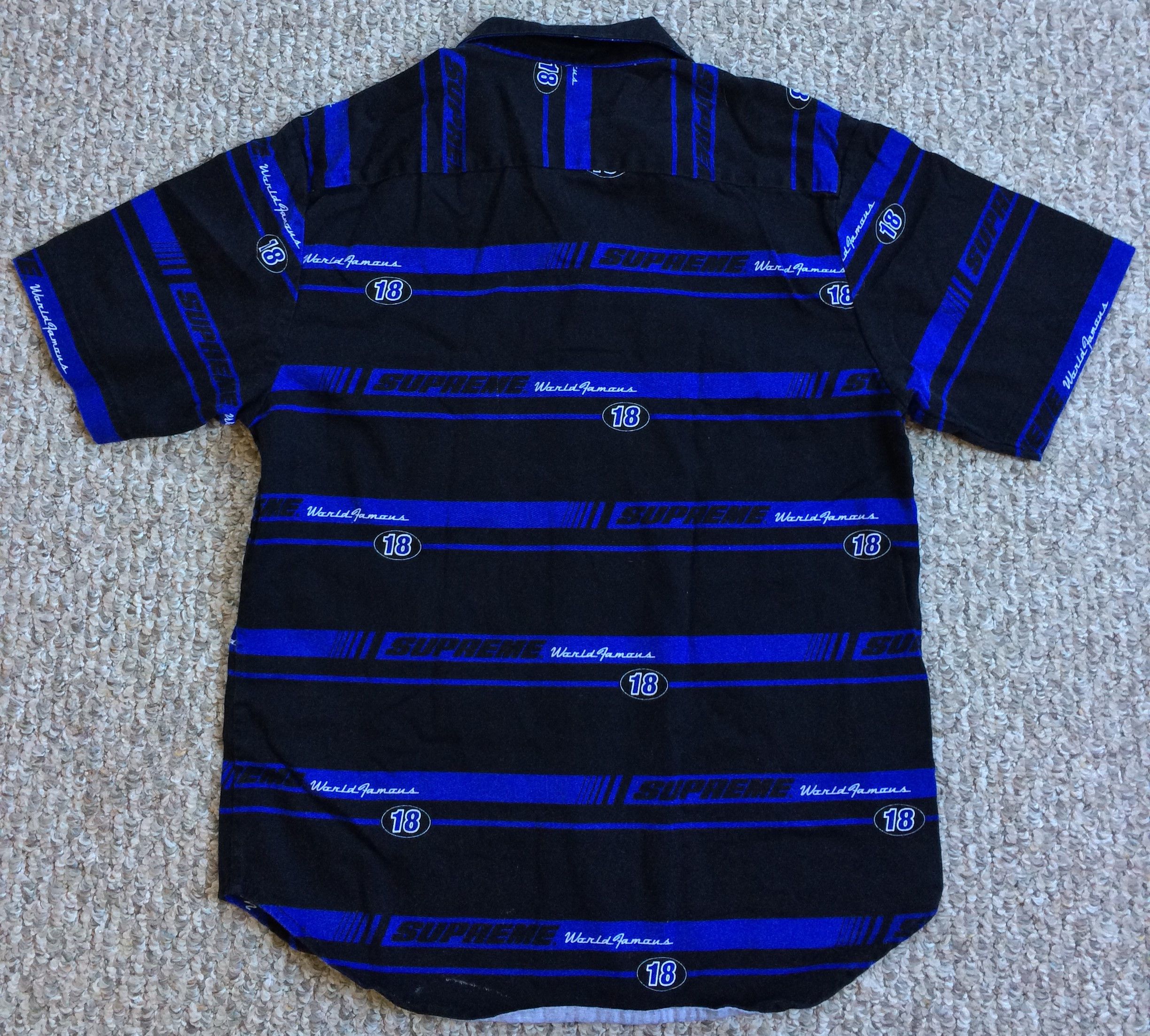 Supreme F/W 2018 Supreme Striped Racing Shirt size small Size US S / EU 44-46 / 1 - 4 Thumbnail