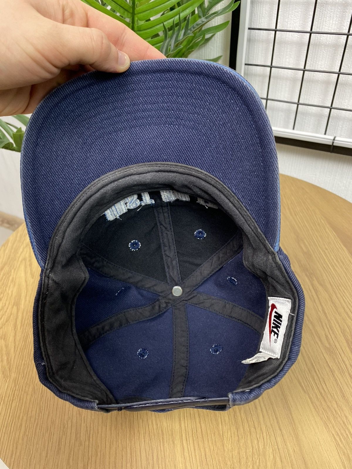 Vintage Vintage 90s Nike “Just do it” Hat Cap Big Logo Blue Unisex Size ONE SIZE - 9 Thumbnail