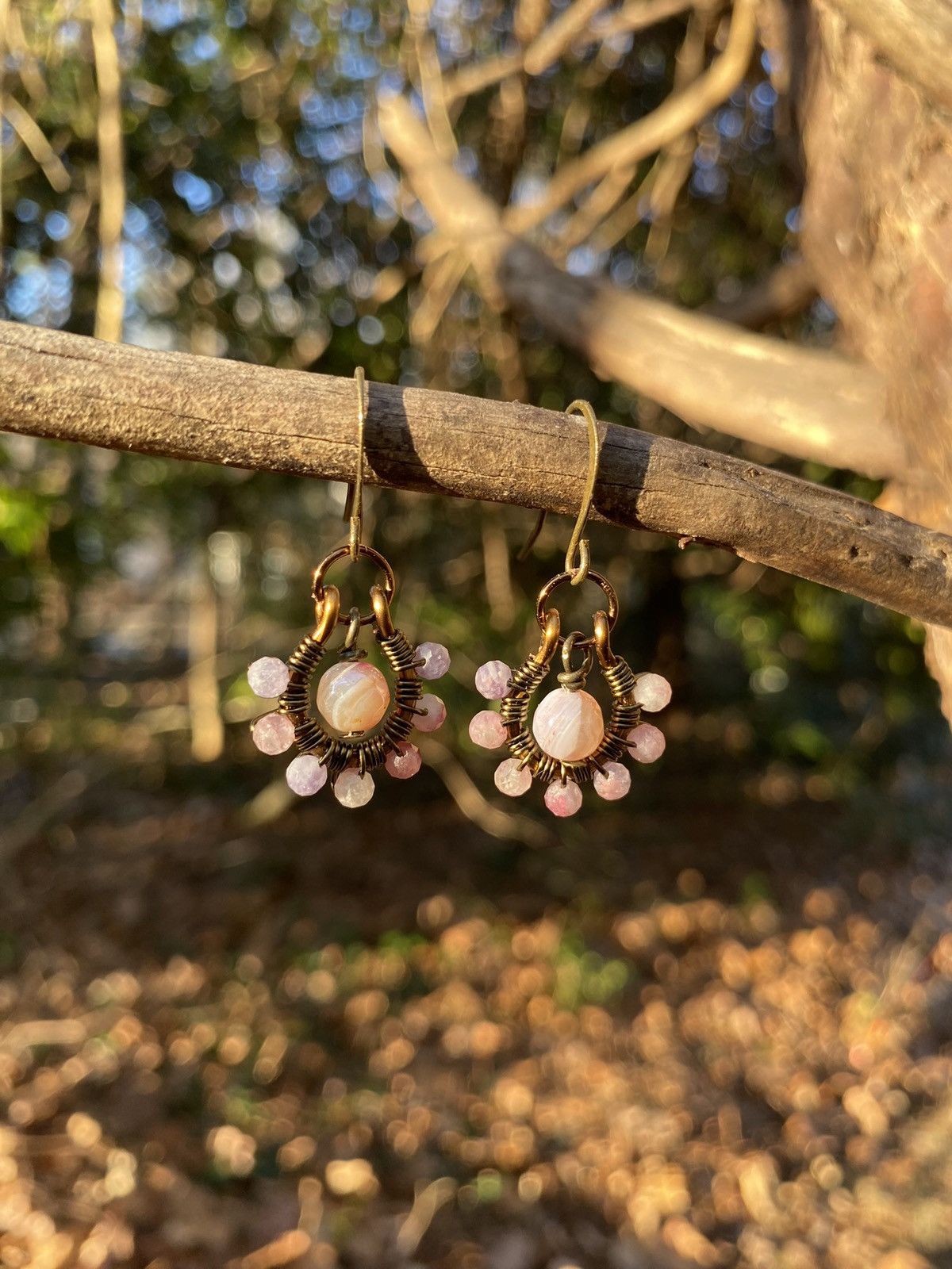 Handmade Plum Tourmaline Hoops Size ONE SIZE - 4 Thumbnail