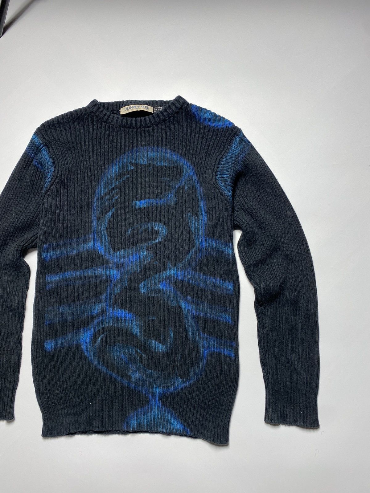 Japanese Brand × Seditionaries VINTAGE JOHN F.GEE Y2K AVANGARDE KNIT PRINTED PUNK SWEATER Size US M / EU 48-50 / 2 - 5 Thumbnail
