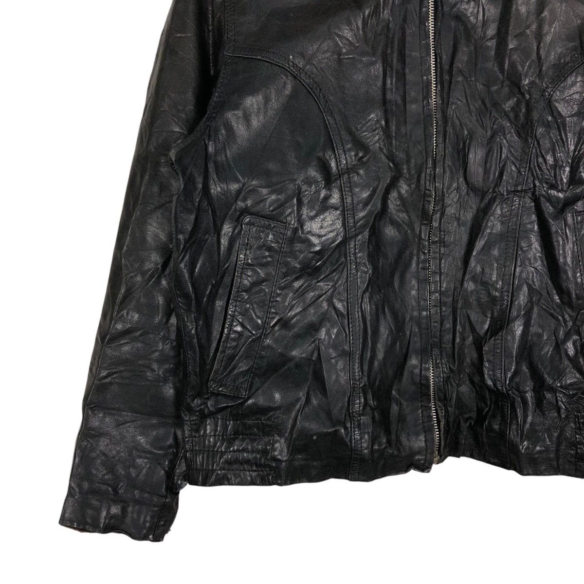 Japanese Brand 📌Vintage Biker Genuine Leather Jacket Skendel Issey Miyake Size US M / EU 48-50 / 2 - 5 Thumbnail