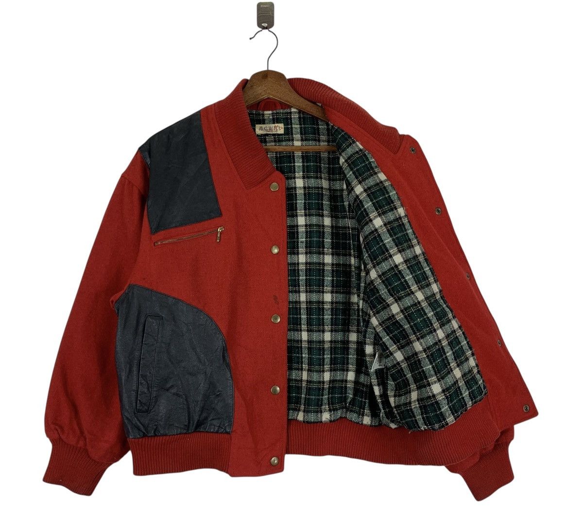 Vintage Vintage Varsity Wool Leather Bomber Jacket Size US M / EU 48-50 / 2 - 5 Thumbnail
