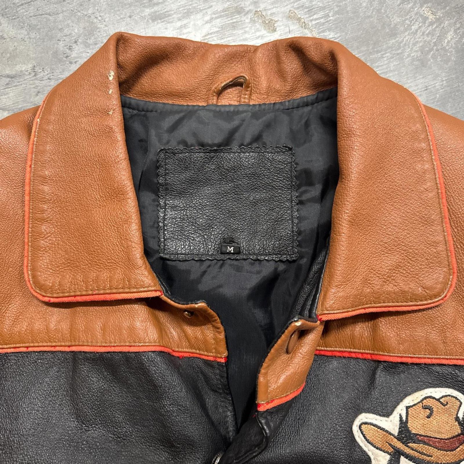 Japanese Brand × Vintage Vintage 90s 80s Felix The Cat Cowboy Classic Leather Jacket Size US M / EU 48-50 / 2 - 5 Thumbnail