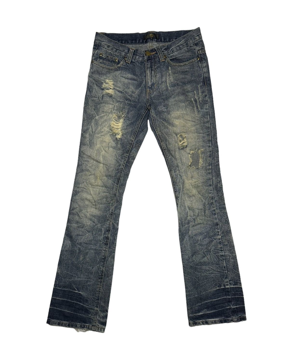 image of If Six Was Nine x Le Grande Bleu L G B Lowbox Flare Jeans in Blue, Men's (Size 32)