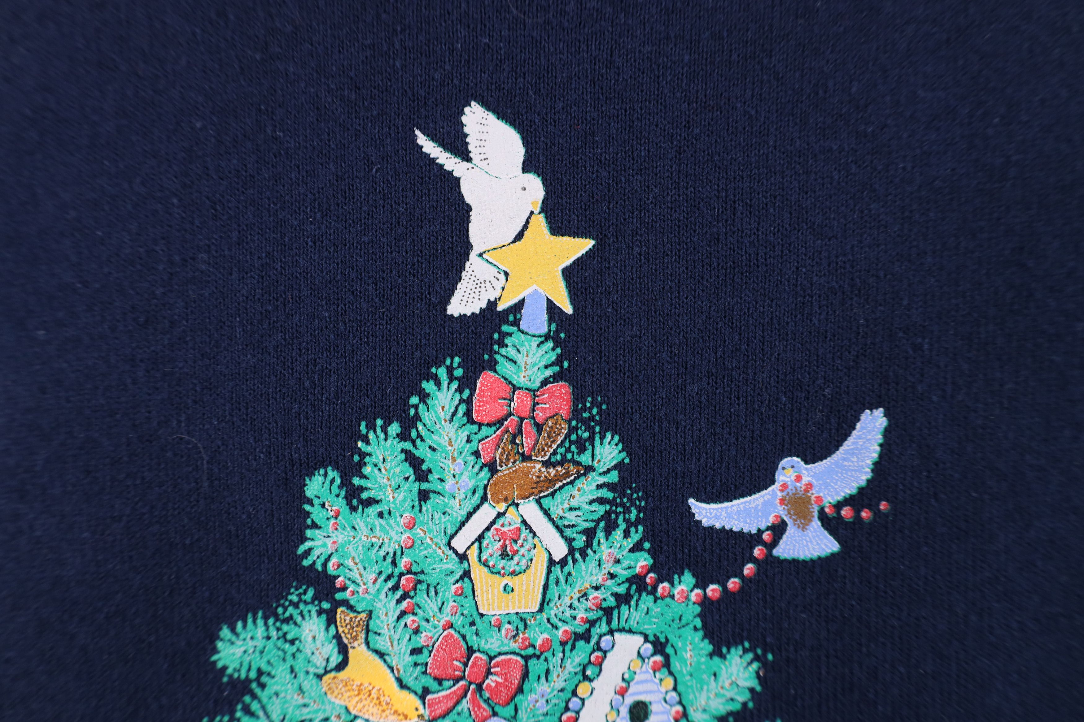 Vintage Vintage 90s Streetwear Christmas Tree Layered Sweatshirt USA Size L / US 10 / IT 46 - 7 Thumbnail