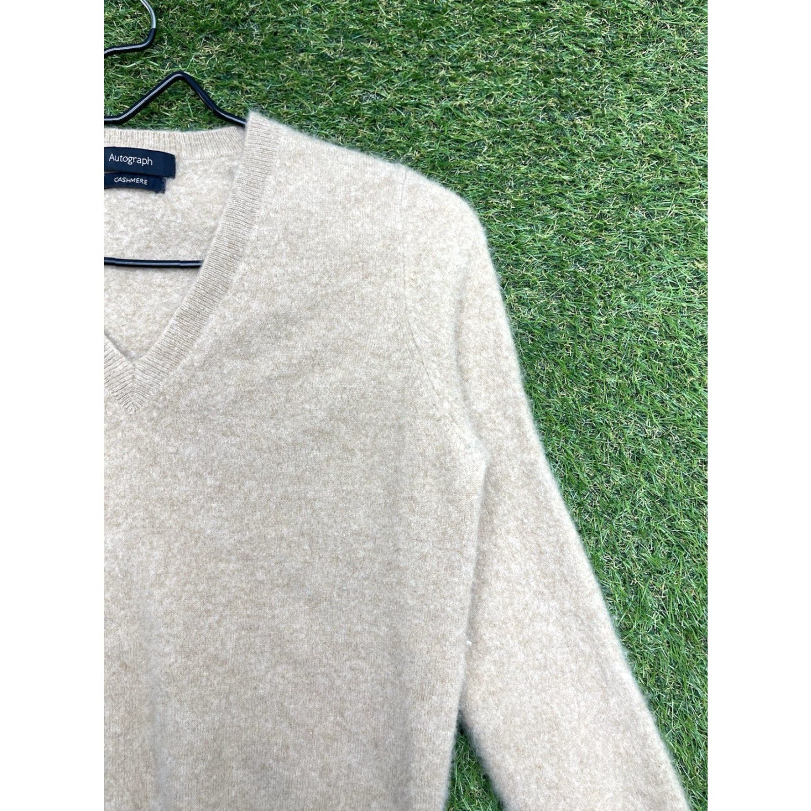 Marks & Spencer M & S Autograph Cashmere Sweater Womens UK 12 Fits Small 100% Beige Fall Warm Y2K Size S / US 4 / IT 40 - 4 Thumbnail