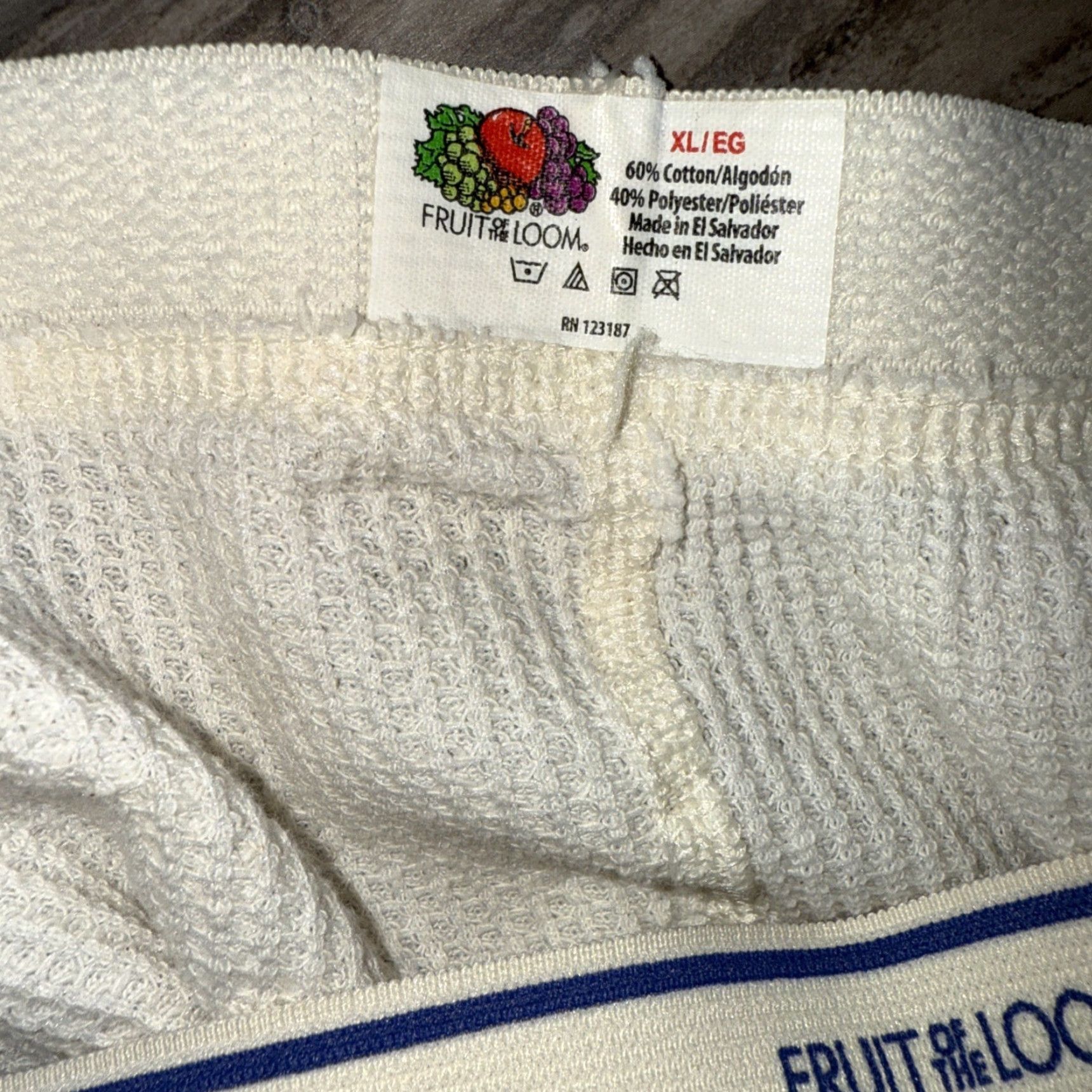 Fruit Of The Loom Fruit Of The Loom Thermal Waffle Long Johns Underwear Men’s XL Cream Pants Only Mens X L Cotton Polyester Vintage Warmth Retro 90s Size US 36 / EU 52 - 3 Thumbnail