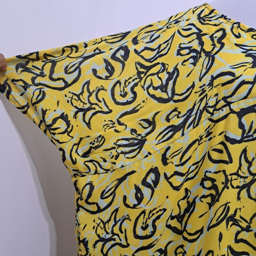 Onia Diane Von Furstenberg x Onia Hanna Floral Kaftan Oversized XS/Small Yellow Size S / US 4 / IT 40 - 13 Thumbnail