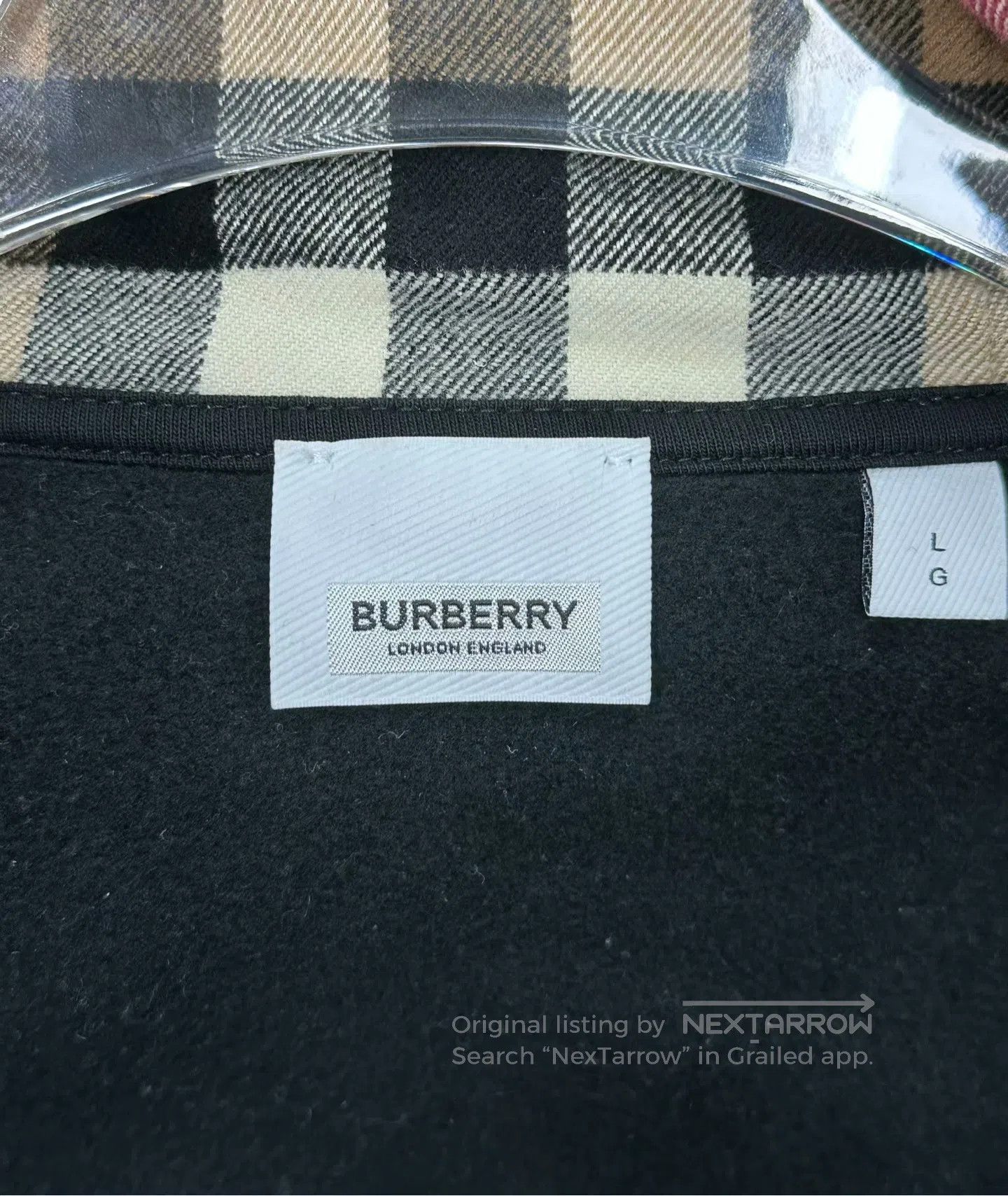 Burberry Burberry Black Zipper Plaid Hooded Sweatshirt Jacket| Size L / US 10 / IT 46 - 3 Thumbnail