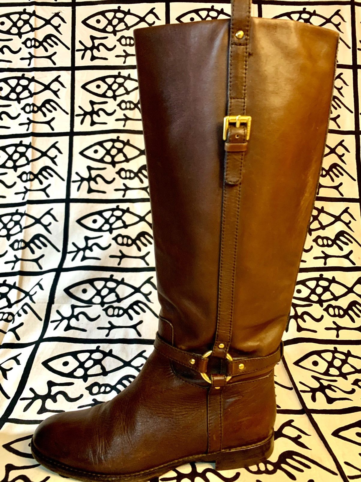 Coach COACH Monday Women's Brown Leather Riding Boots, A7144 Size US 7.5 / IT 37.5 - 5 Thumbnail