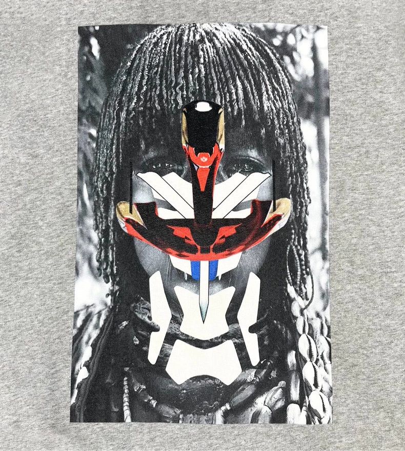 Givenchy Givenchy Show-style grey hoodie with robot portrait logo Size US XXS / EU 40 - 2 Thumbnail