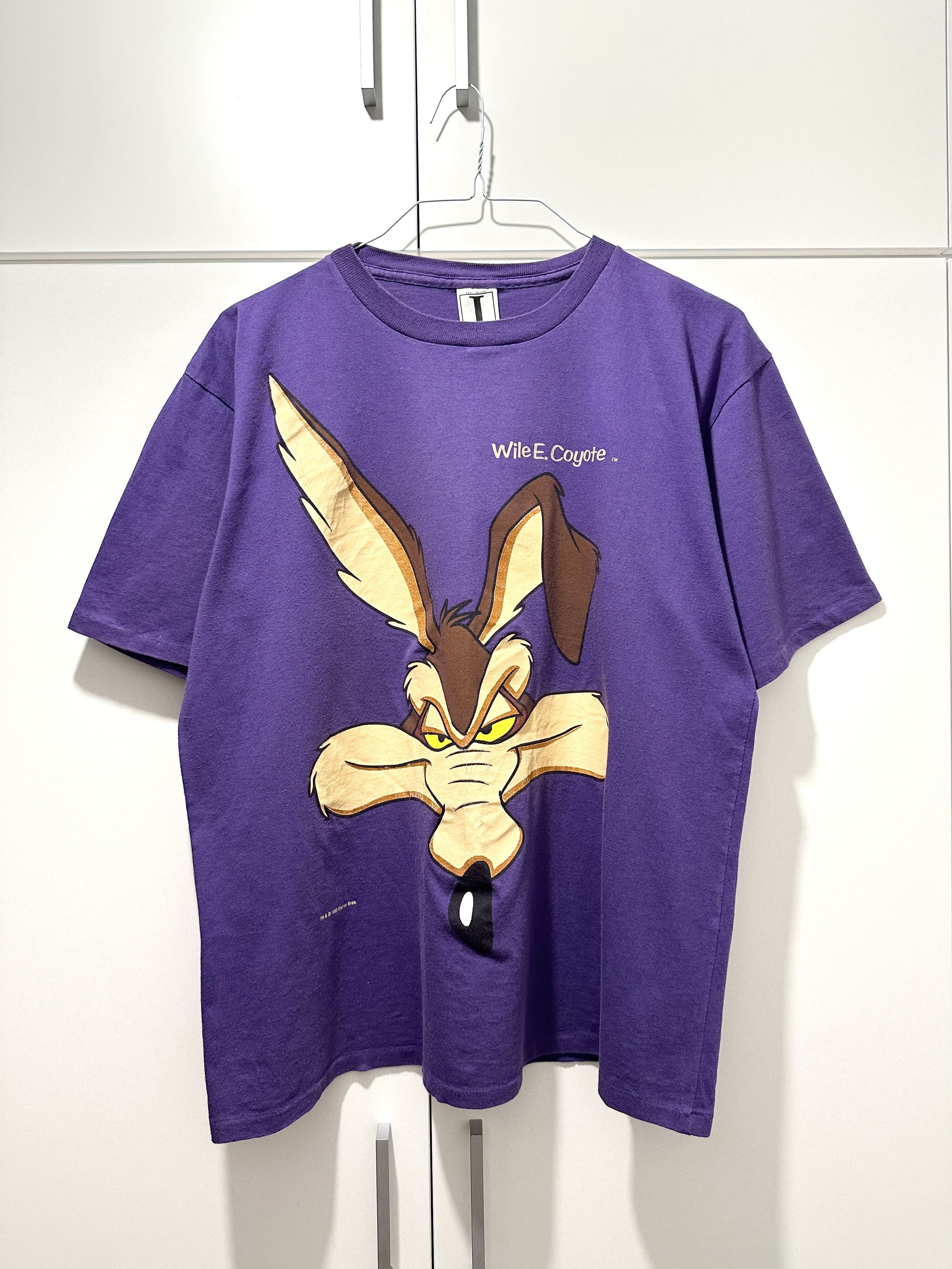 Warner Bros 1993 Warner Bros. Looney Tunes Wile E Coyote T-shirt Size US L / EU 52-54 / 3 - 1 Thumbnail
