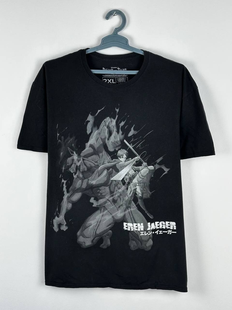 Anime Anime Attack On Titan Eren Jaeger Yeager T-shirt Y2K Size US XXL / EU 58 / 5 - 1 Thumbnail