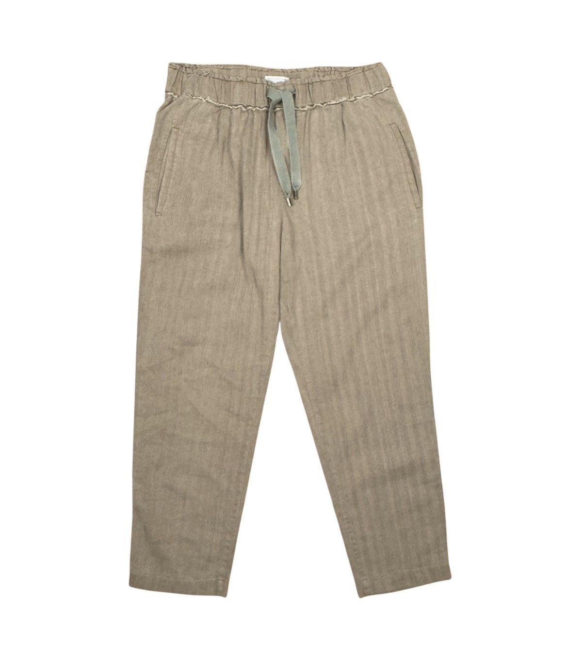 Brunello Cucinelli Brunello Cucinelli Herringbone Crop Trousers Linen-Cotton Size 26" / US 2 / IT 38 - 11 Thumbnail
