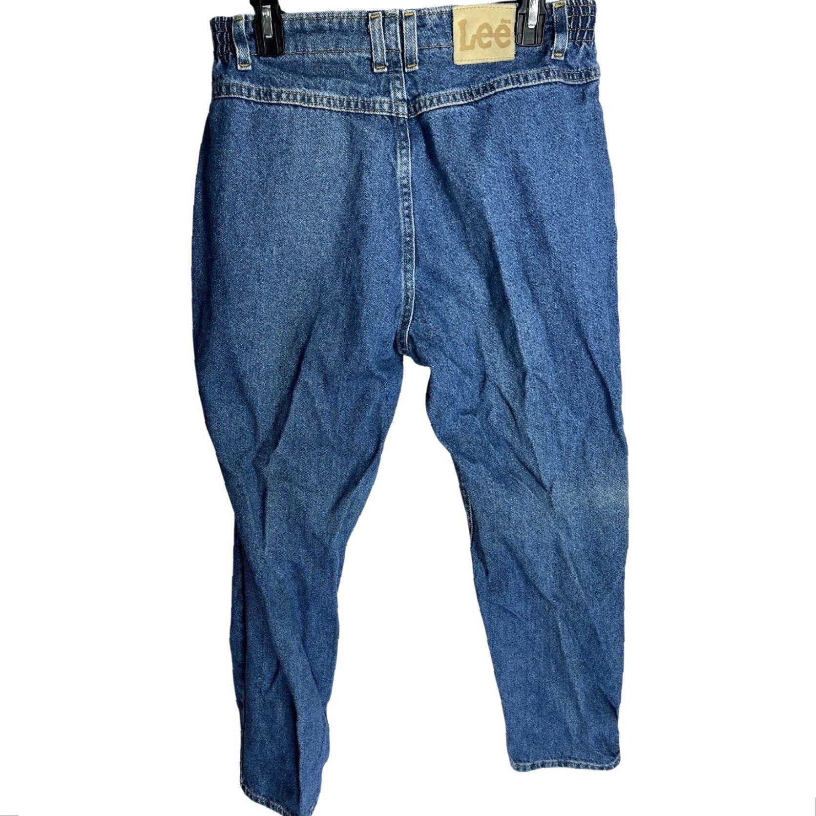 Lee VINTAGE Lee Mom Jeans Womens 12P Petite Blue 100% Cotton Tapered Leg Faded Size 34" / US 12 / IT 48 - 2 Thumbnail