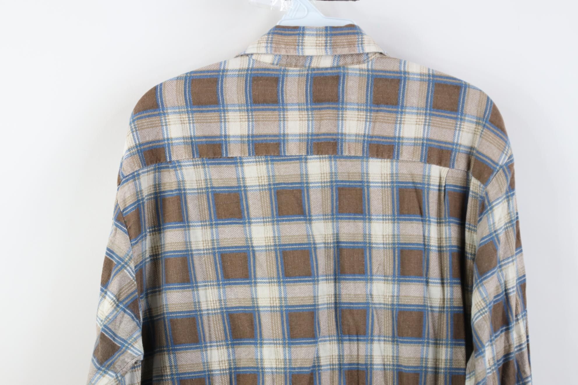 Vintage Vintage 70s Streetwear Western Flannel Button Shirt Plaid Size US L / EU 52-54 / 3 - 12 Thumbnail
