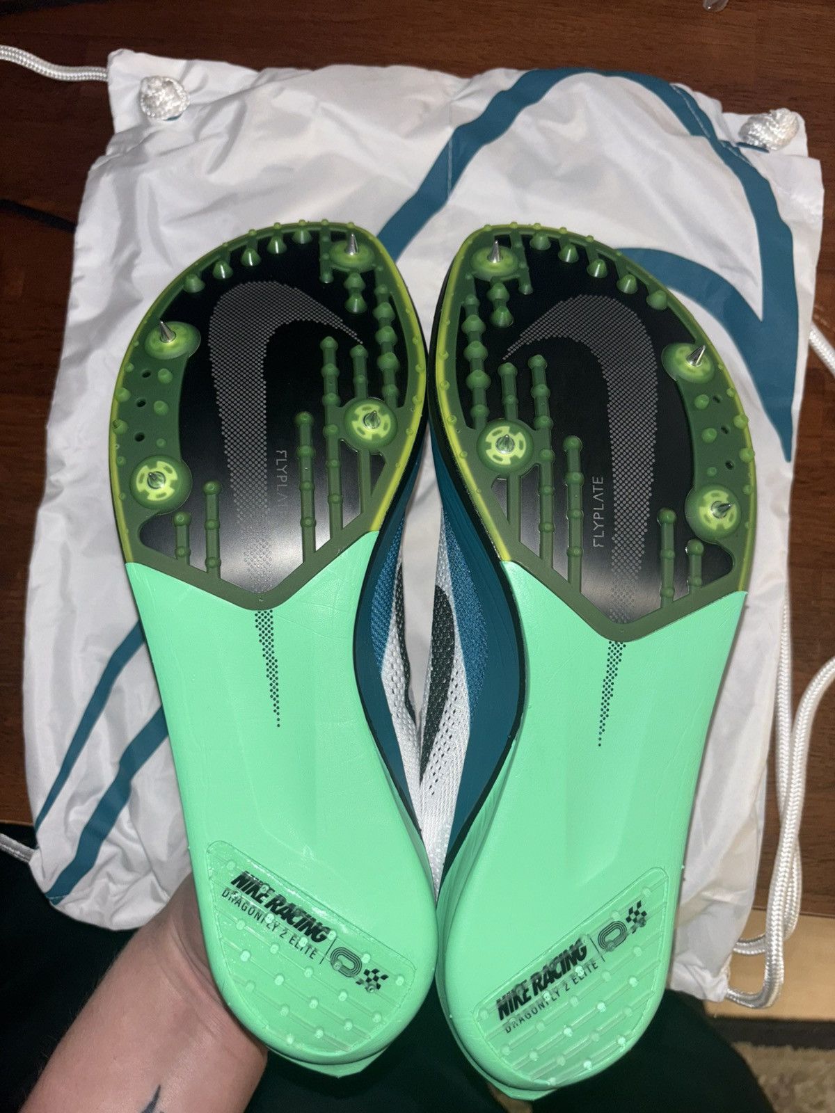 Nike Nike zoom Dragonfly 2 elite white/bright spruce track shoes Size US 10 / EU 43 - 5 Thumbnail
