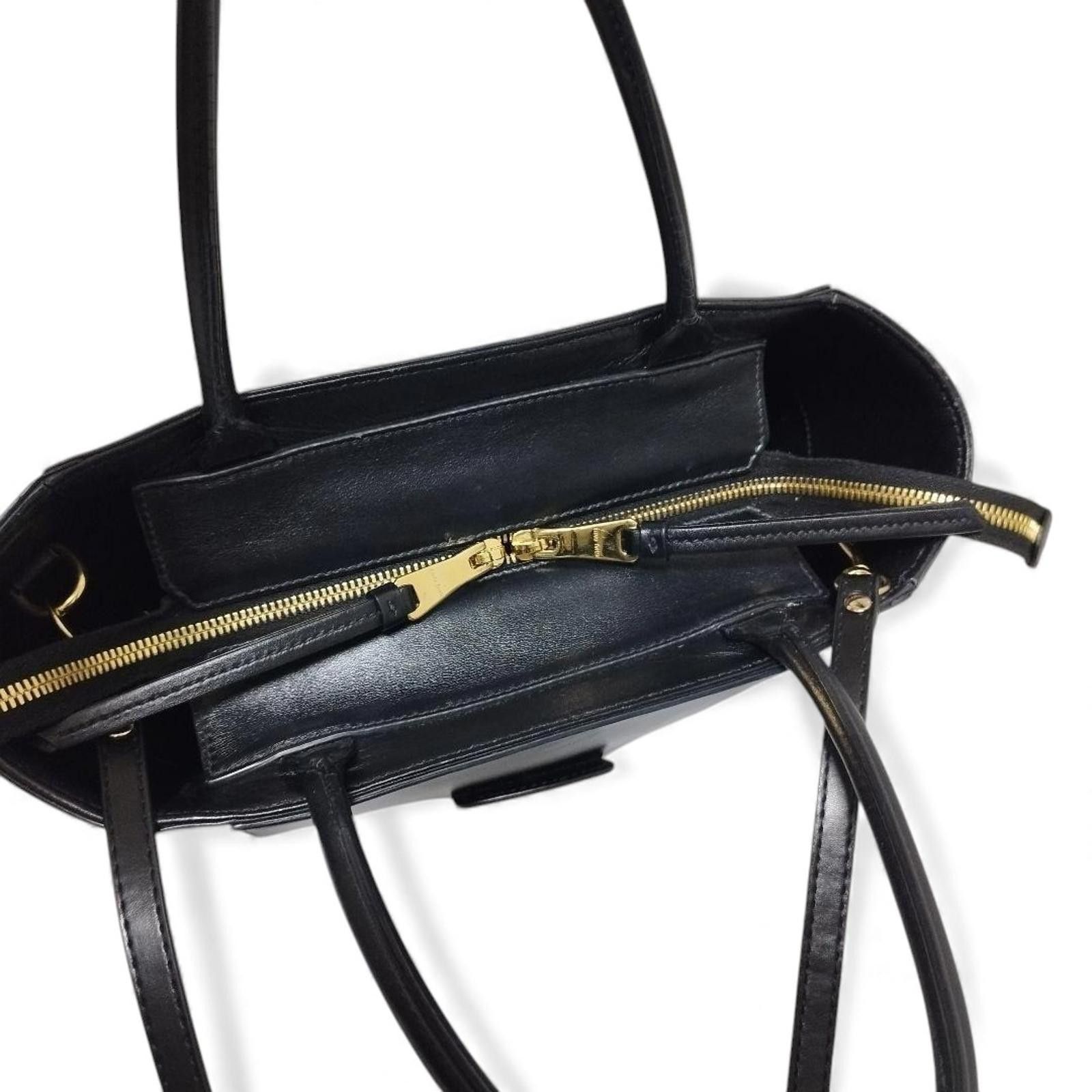 Miu Miu Miu Miu - Black Leather Satchel Bag Gold Hardware Size ONE SIZE - 6 Thumbnail