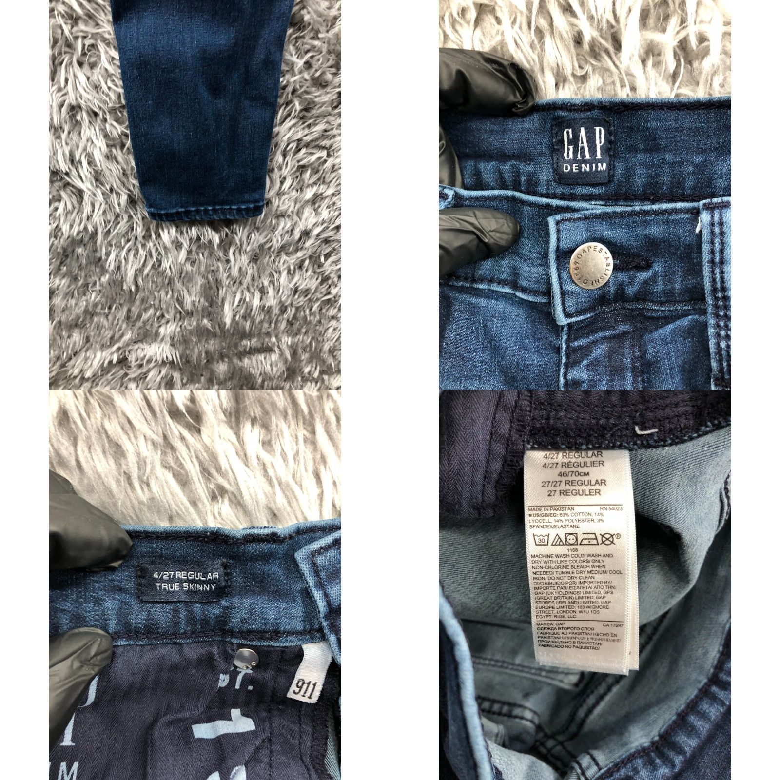 Gap Gap 1969 Always Skinny Jeans Medium Wash Blue Denim Womens Size 4 Mid Rise 28in Inseam denim jeans Size 27" / US 4 / IT 40 - 8 Thumbnail