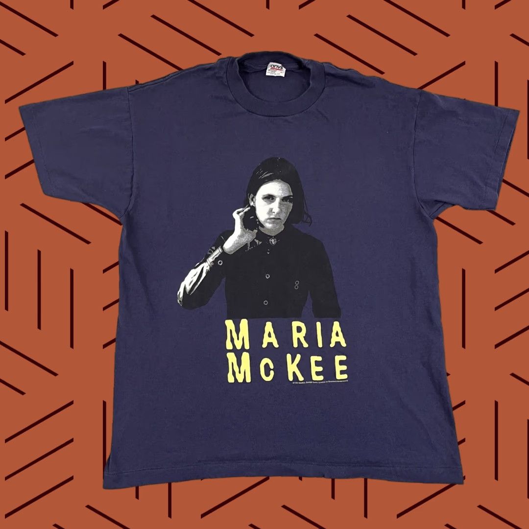 Anvil VINTAGE Maria McKee Music Band Shirt Men Large Blue 90s Graphic Tee Retro 1994 Size US L / EU 52-54 / 3 - 1 Thumbnail