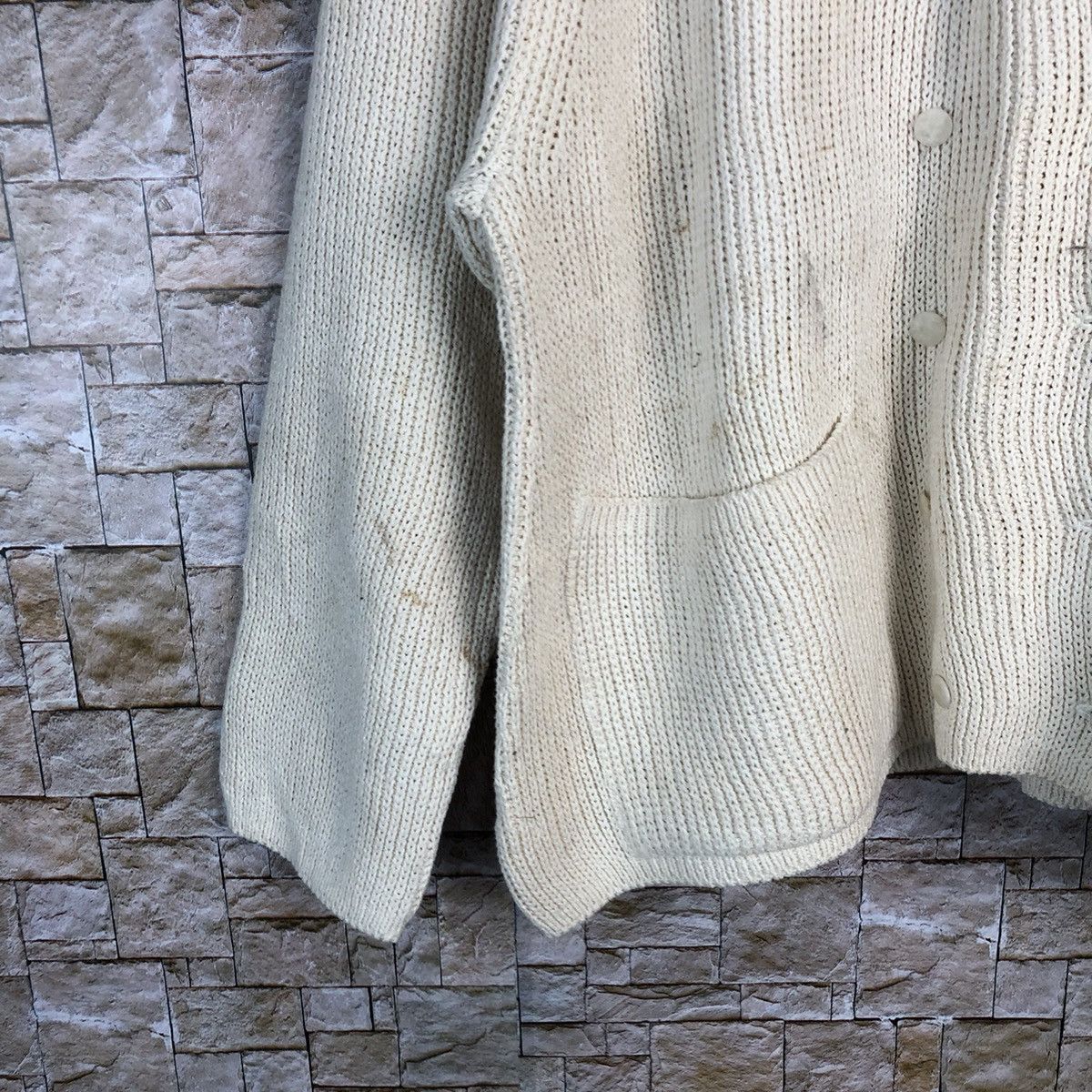 Homespun Knitwear × Japanese Brand Anne Marie Berretta White Knitwear cardigan #A289 Size L / US 10 / IT 46 - 7 Thumbnail