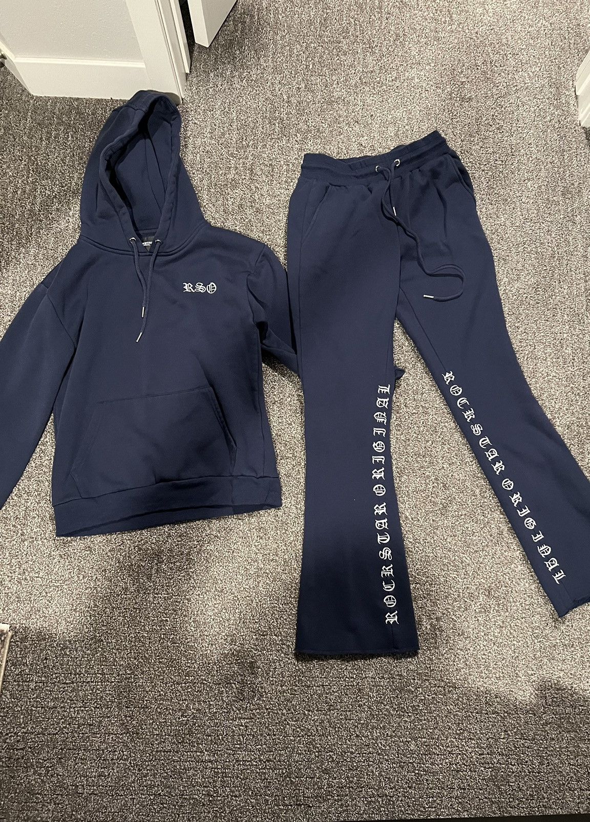 image of Rockstar Original Flared Sweats Tracksuit in Navy, Men's (Size Small)