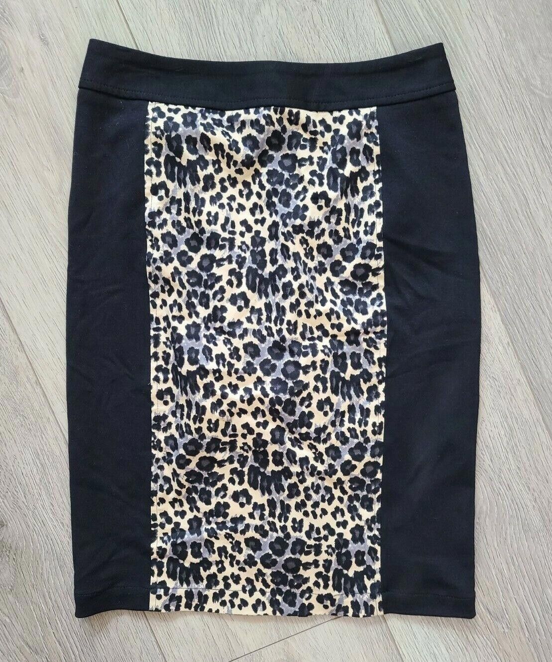 Designer 41 Hawthorn Skirt Pencil Leopard Stretch Straight Career Size 26" / US 2 / IT 38 - 1 Thumbnail
