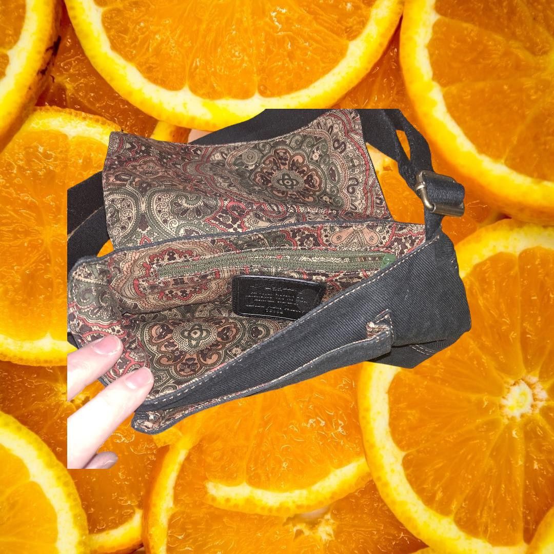Fossil Fossil Black Micro Bag Shoulder Bag Purse With Paisley Desig Size ONE SIZE - 3 Thumbnail