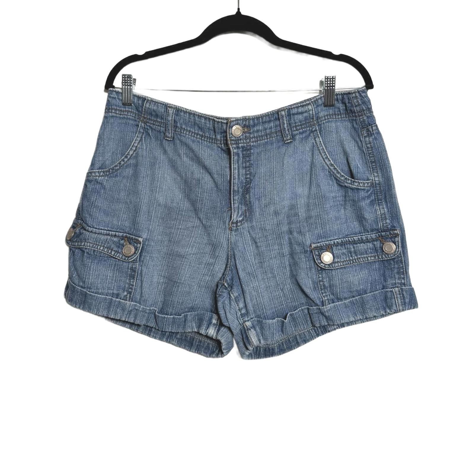 Faded Glory Classic Blue Granola Girl Denim Cargo Shorts Size 12/Large Size 34" / US 12 / IT 48 - 1 Thumbnail