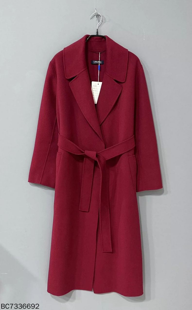 Max Mara Max Mara Burgundy Livia Wool Coat Size M / US 6-8 / IT 42-44 - 2 Thumbnail