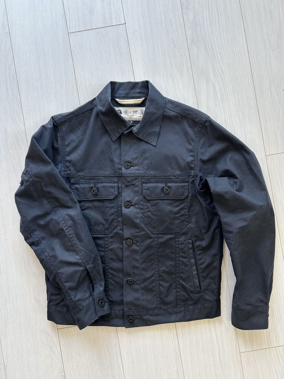 Rogue Territory × Snake Oil Provisions Black Waxed Canvas Cruiser Jacket Size US S / EU 44-46 / 1 - 1 Thumbnail