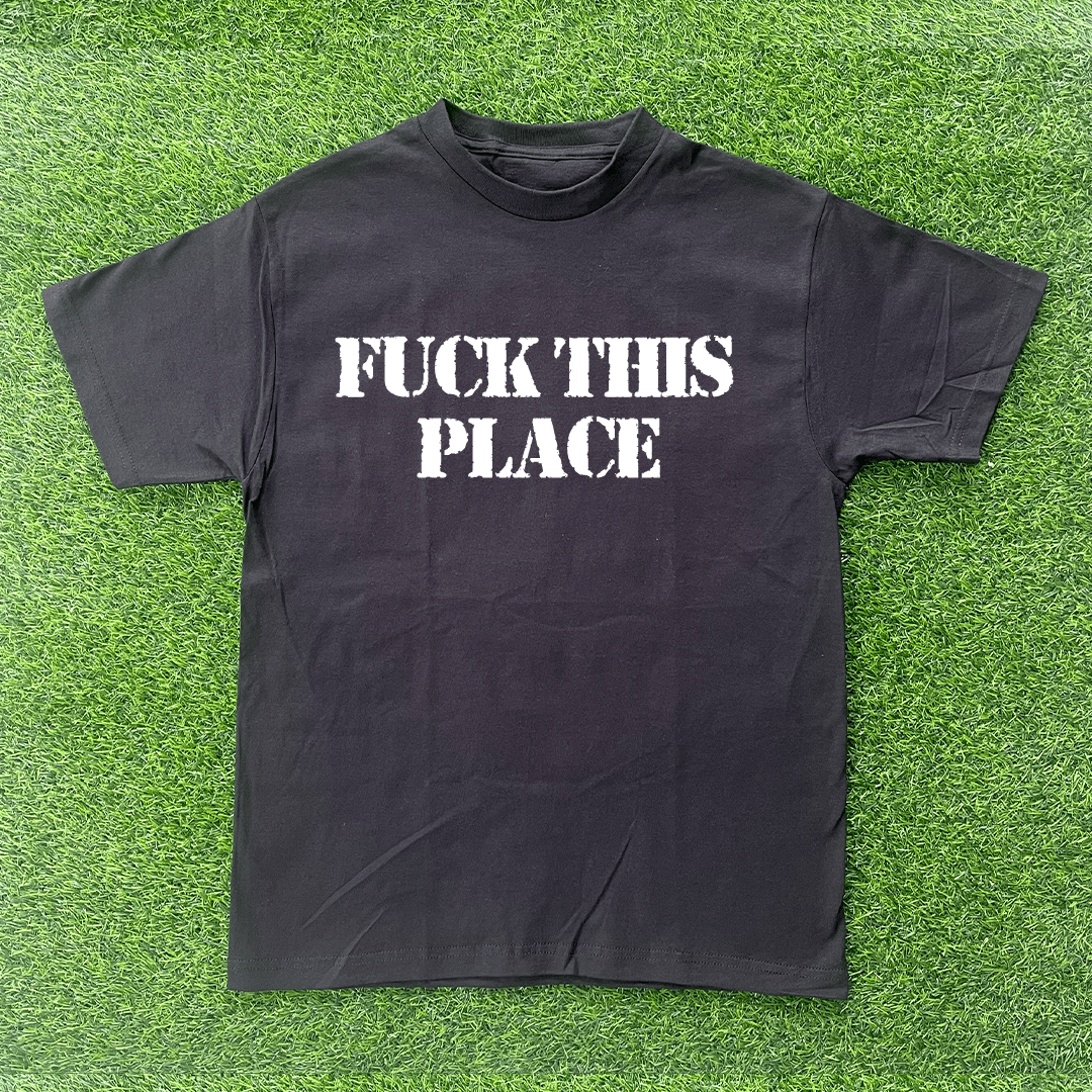 Vintage F*CK THIS PLACE TSHIRT Size US L / EU 52-54 / 3 - 1 Preview