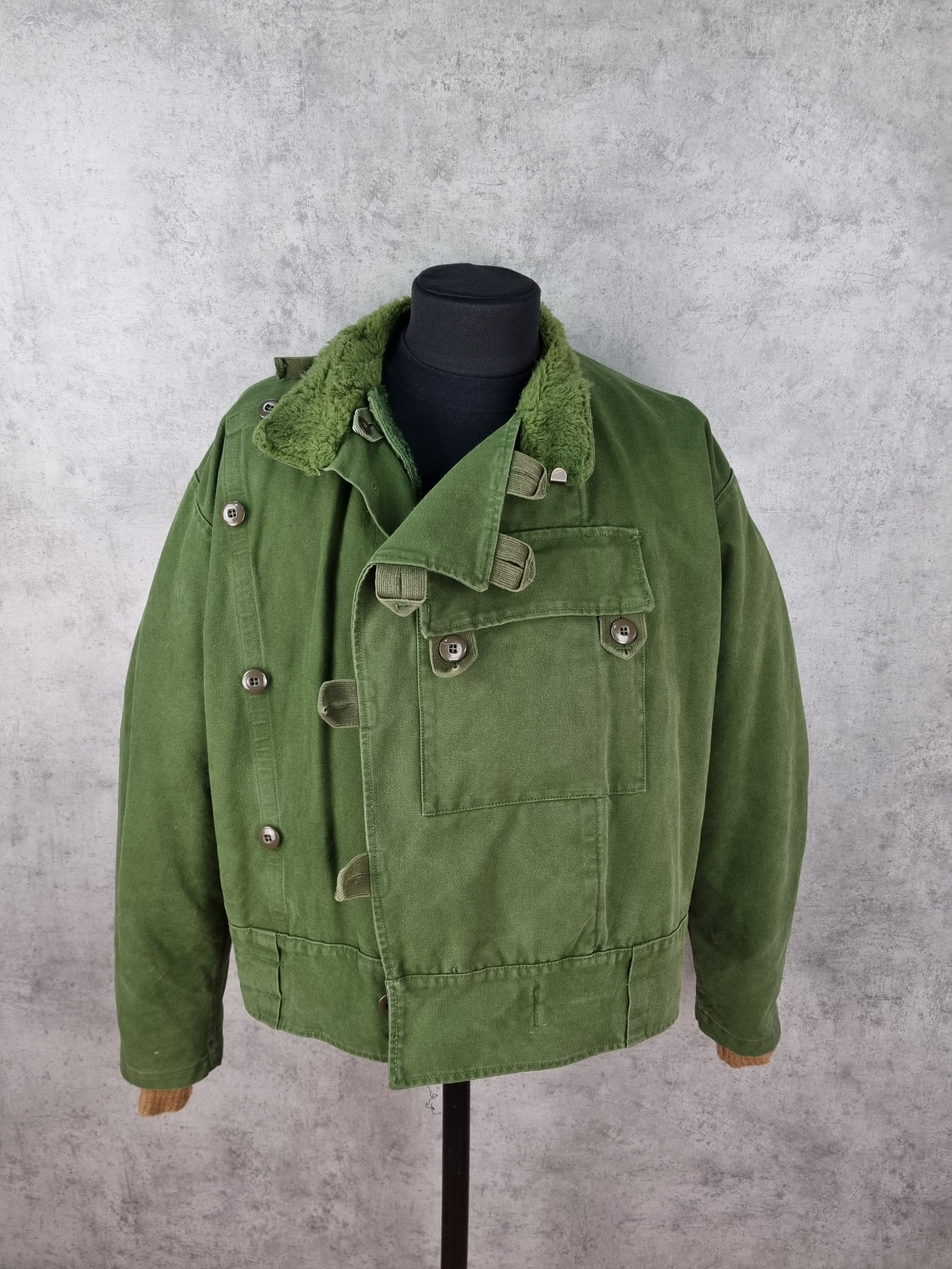 Vintage Rare 60s Authentic Swedish Army Motorcycle Jacket Size US L / EU 52-54 / 3 - 9 Thumbnail