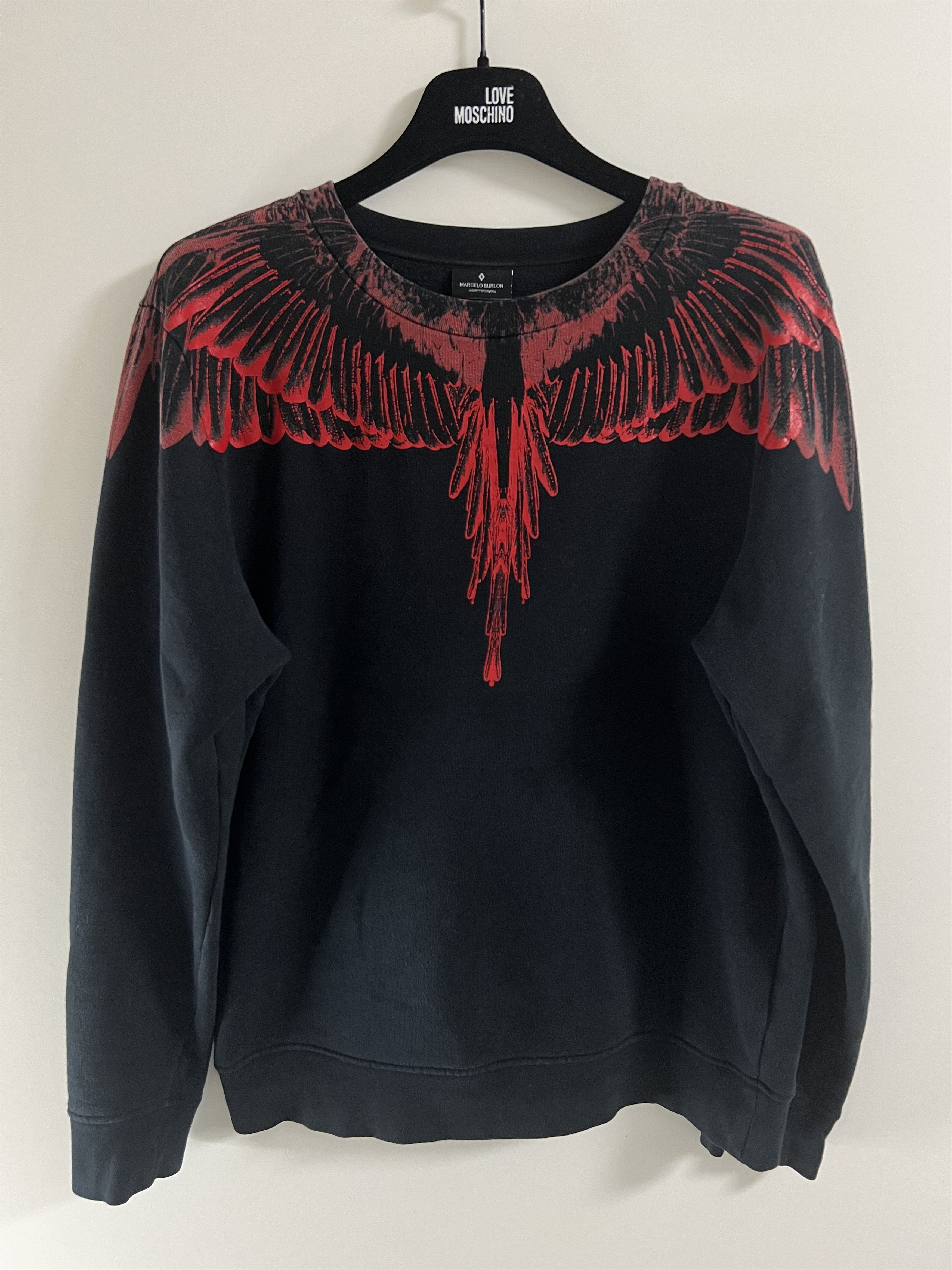Marcelo Burlon County of Milan Red Icon Wings Graphic Crewneck Size US S / EU 44-46 / 1 - 1 Thumbnail