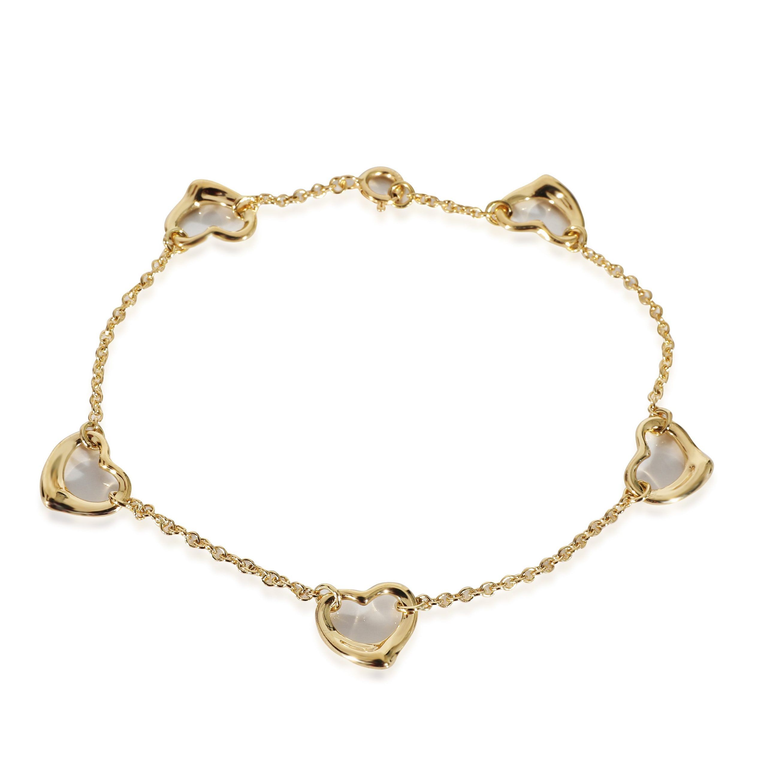 Tiffany & Co. Tiffany & Co. Elsa Peretti Open Heart 5 Station Bracelet in 18K Yellow Gold Size ONE SIZE - 1 Thumbnail