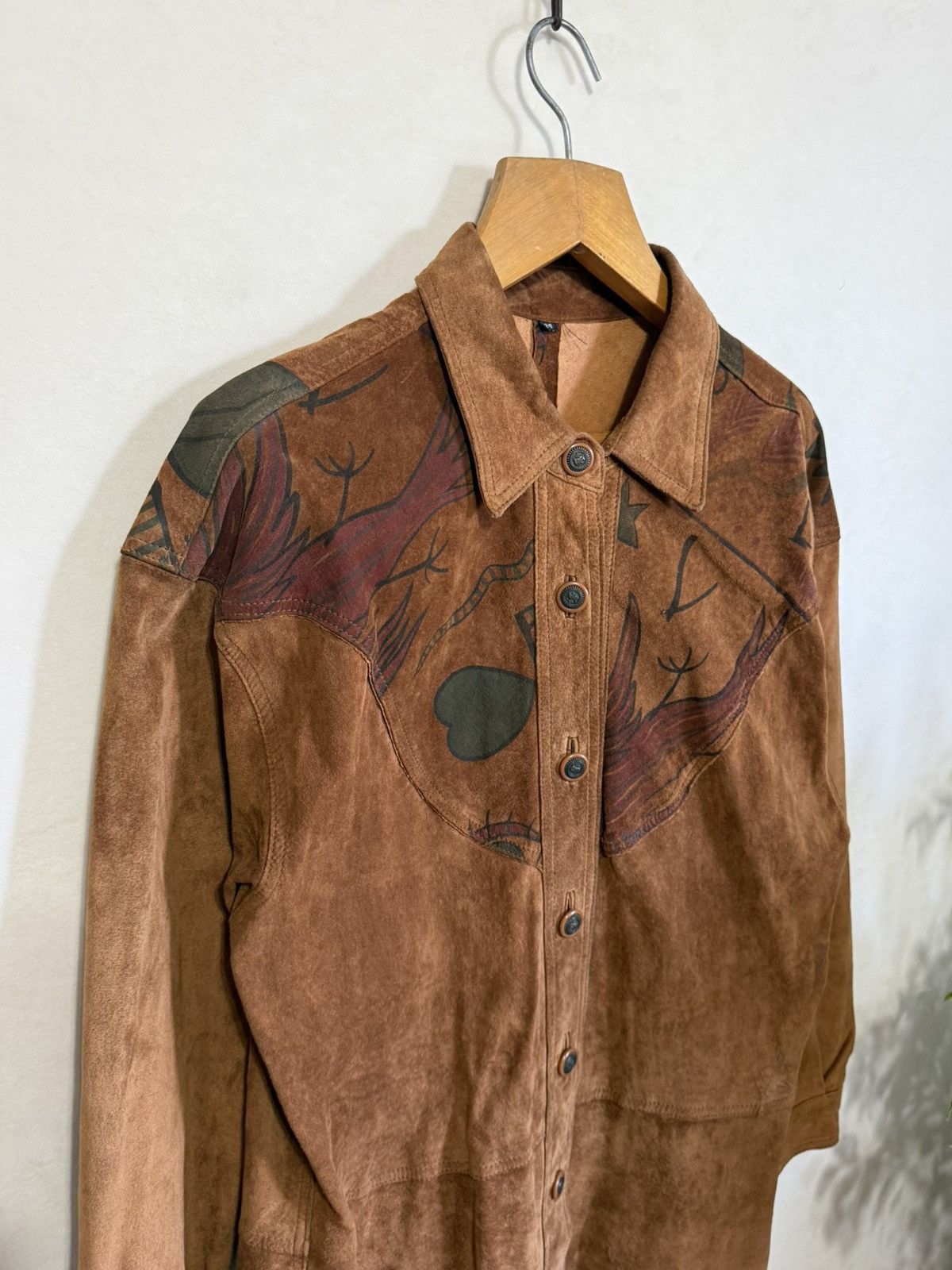 Vintage VINTAGE SUEDE JACKET BROWN Size US M / EU 48-50 / 2 - 2 Thumbnail