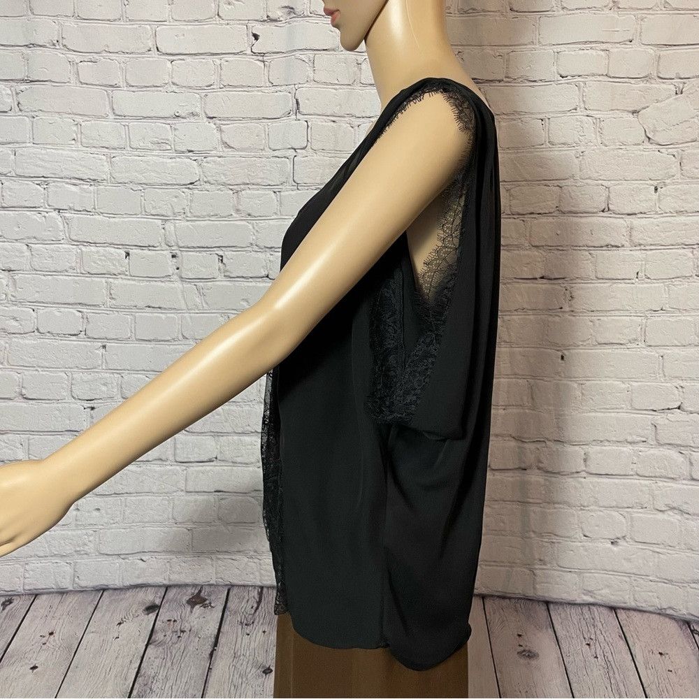Joie Joie Versaille Black Silk Lace Blouse Size M Size M / US 6-8 / IT 42-44 - 4 Thumbnail