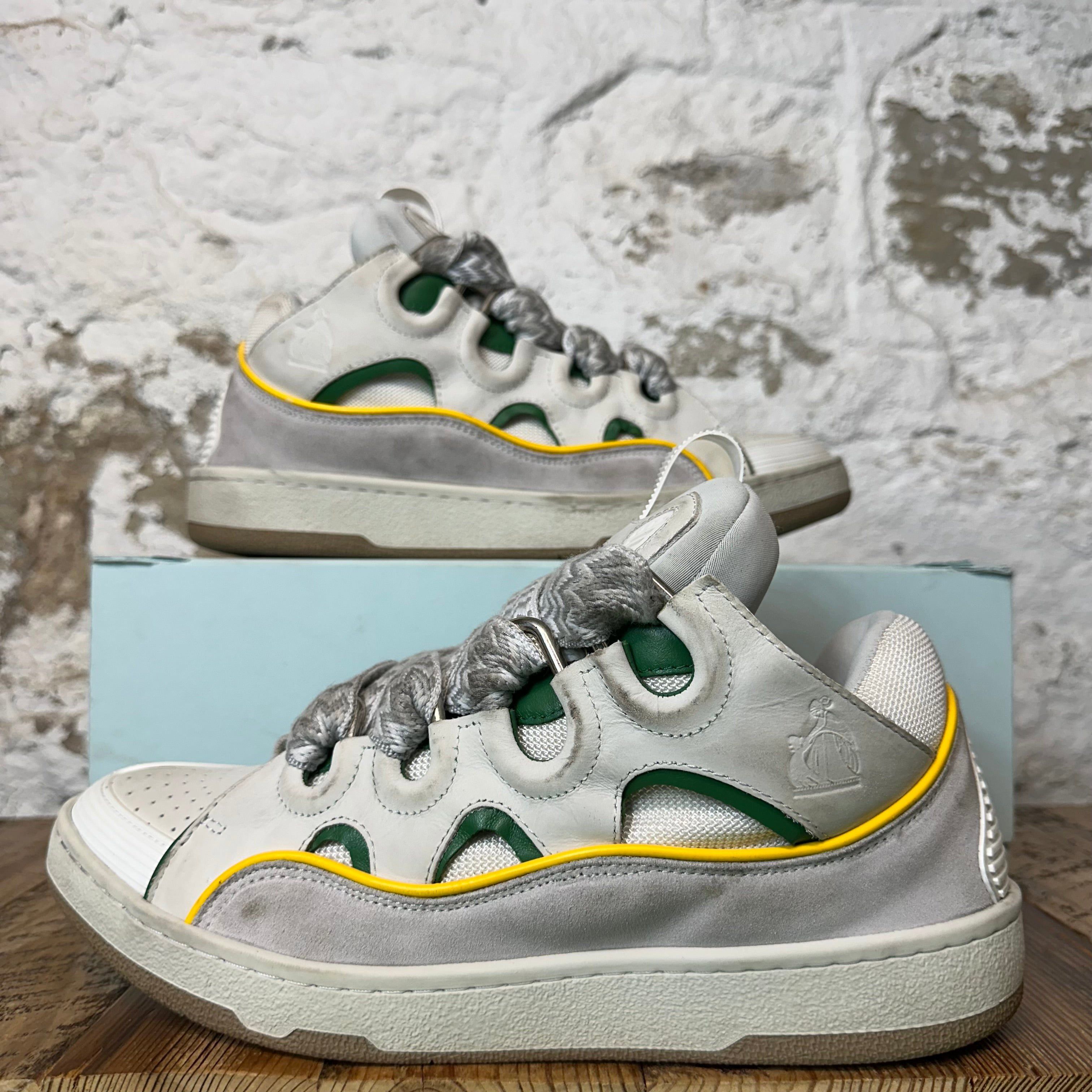 Lanvin Lanvin Curb Gray White Lace Cream Sneaker Sz 11 (44) | Grailed