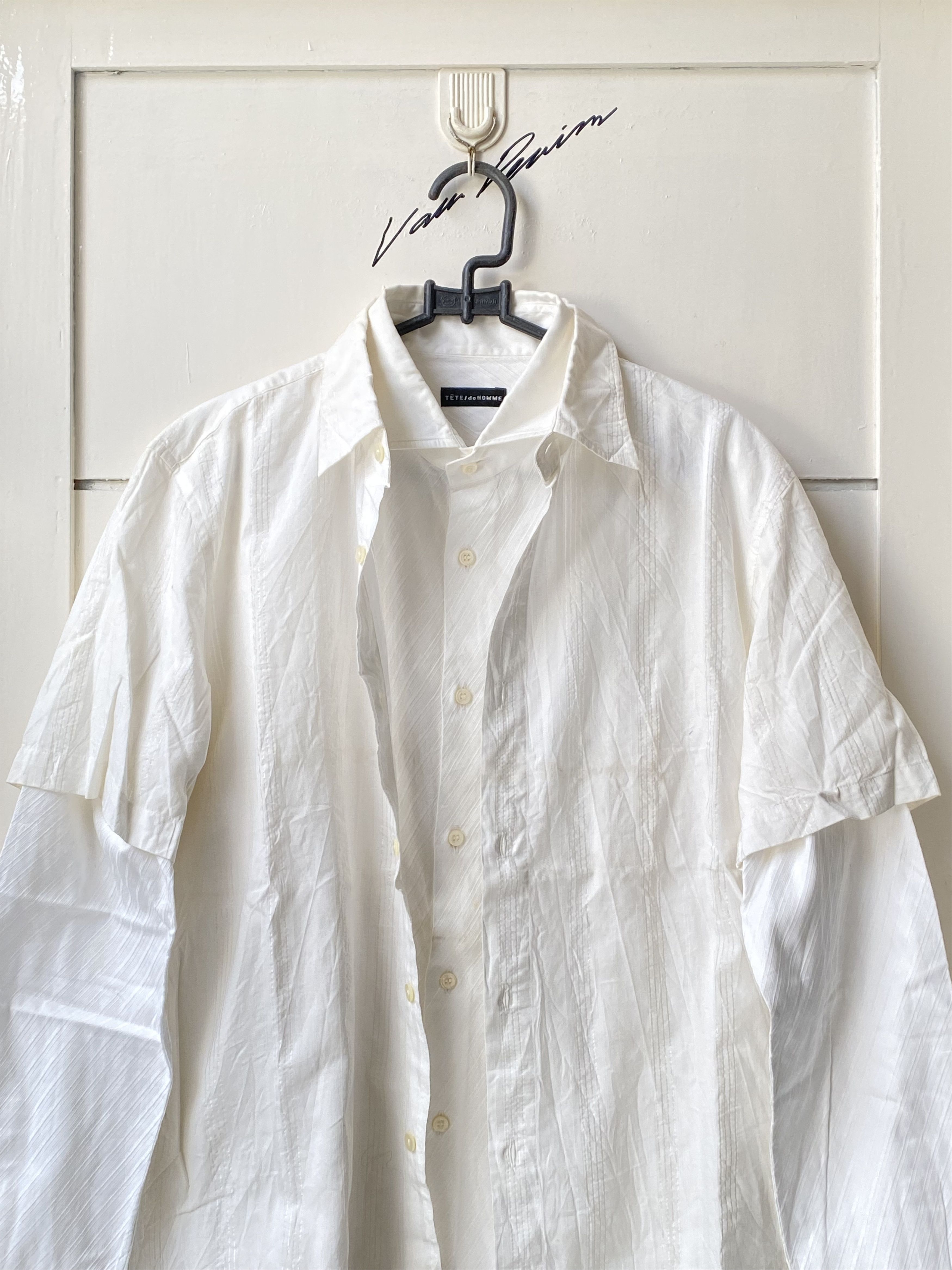 Issey Miyake TETE HOMME White Shirt Size US L / EU 52-54 / 3 - 2 Thumbnail