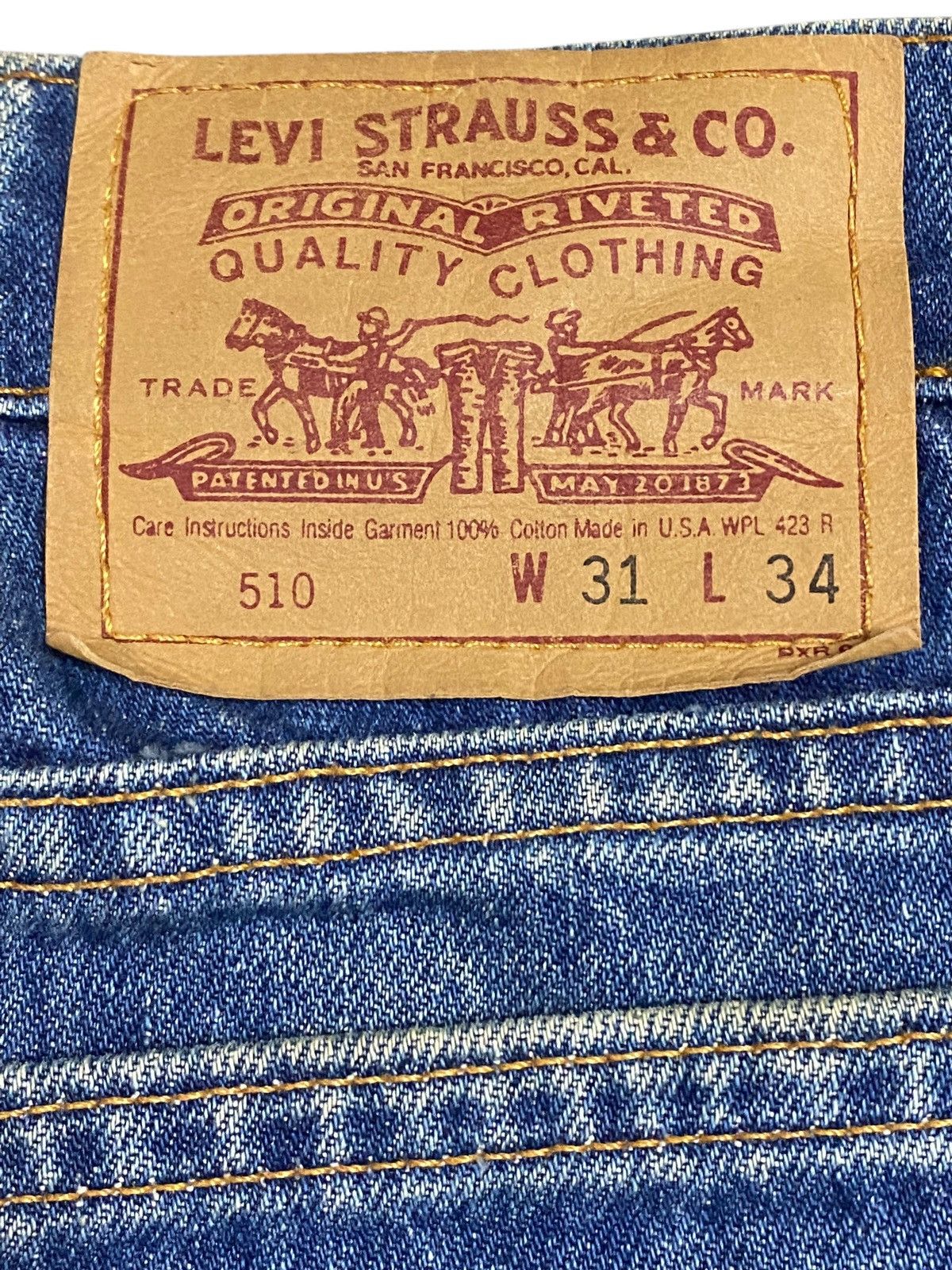 Levi's Vintage Clothing Vintage Levis 510 90s Button 501 Mudwash Slim Jeans Size US 30 / EU 46 - 9 Thumbnail