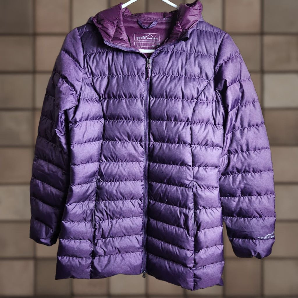 Eddie Bauer VINTAGE Eddie Bauer Womens Plum Purple Channeled Down Hooded Parka XS Coat Womens Parka Down Hooded Size XS / US 0-2 / IT 36-38 - 1 Thumbnail