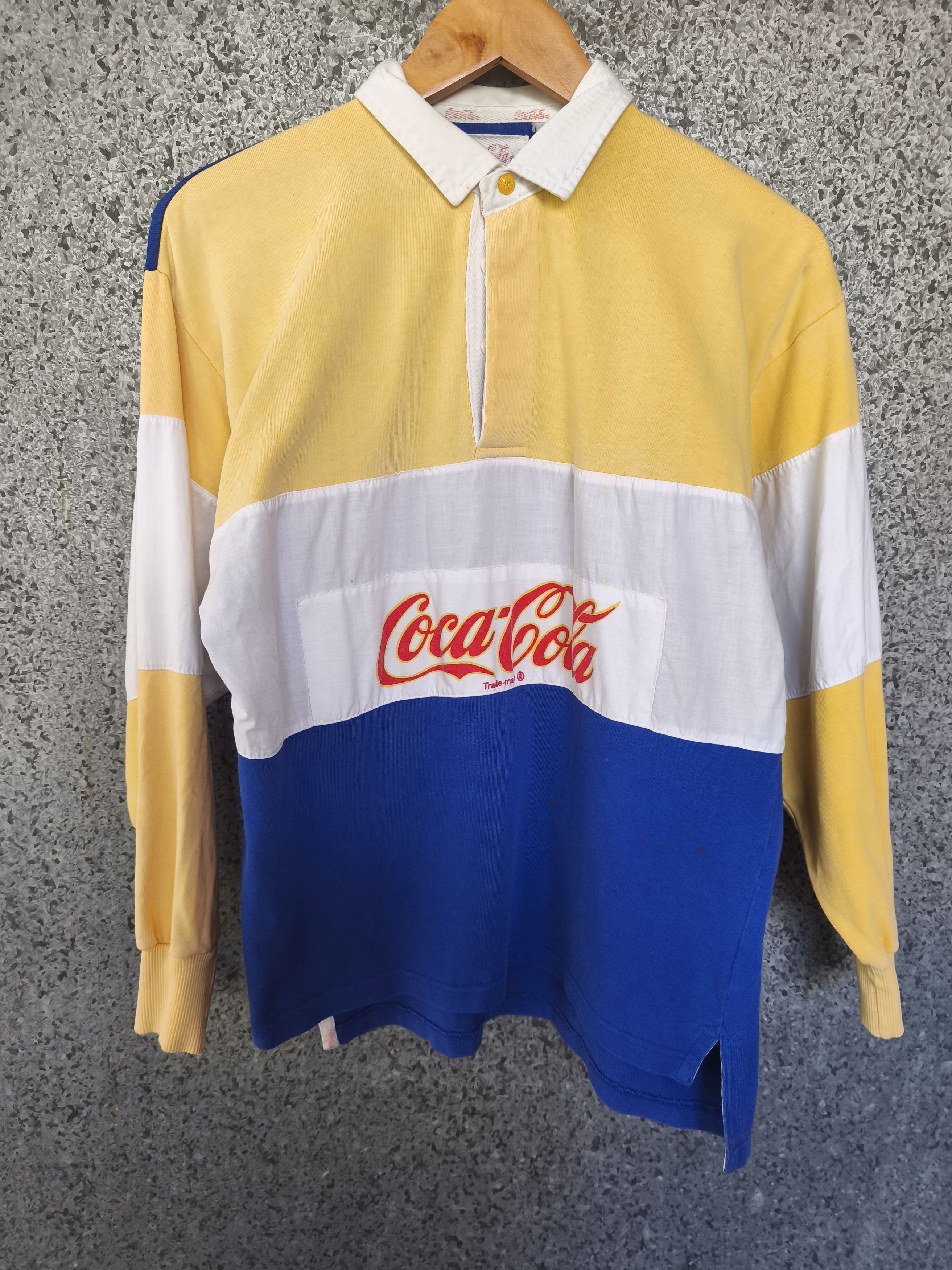 Coca Cola Vintage 90s Vintage Coca Cola polo shirt long sleeve Size US M / EU 48-50 / 2 - 2 Thumbnail